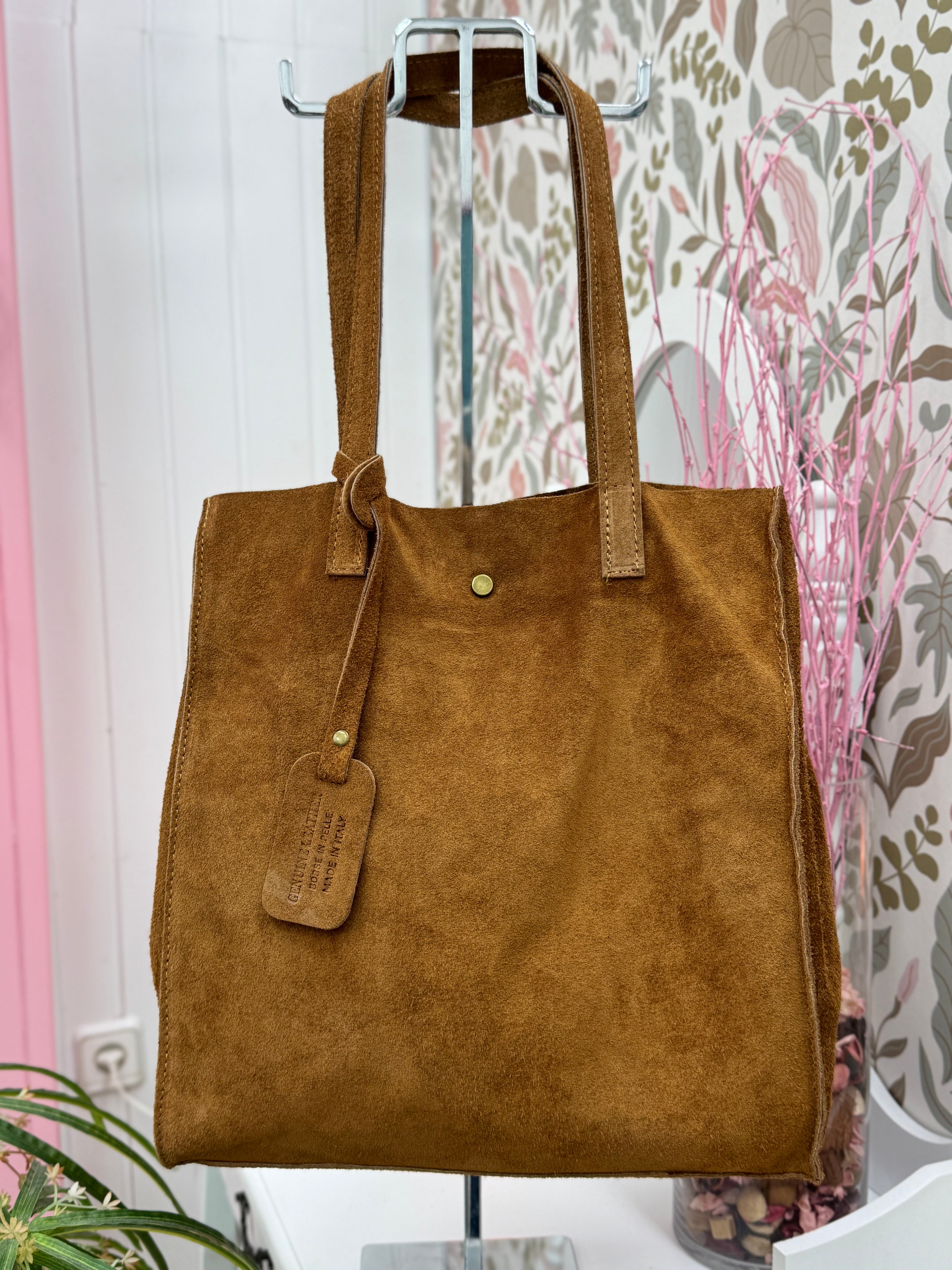 BOLSO CAMEL PIEL VUELTA