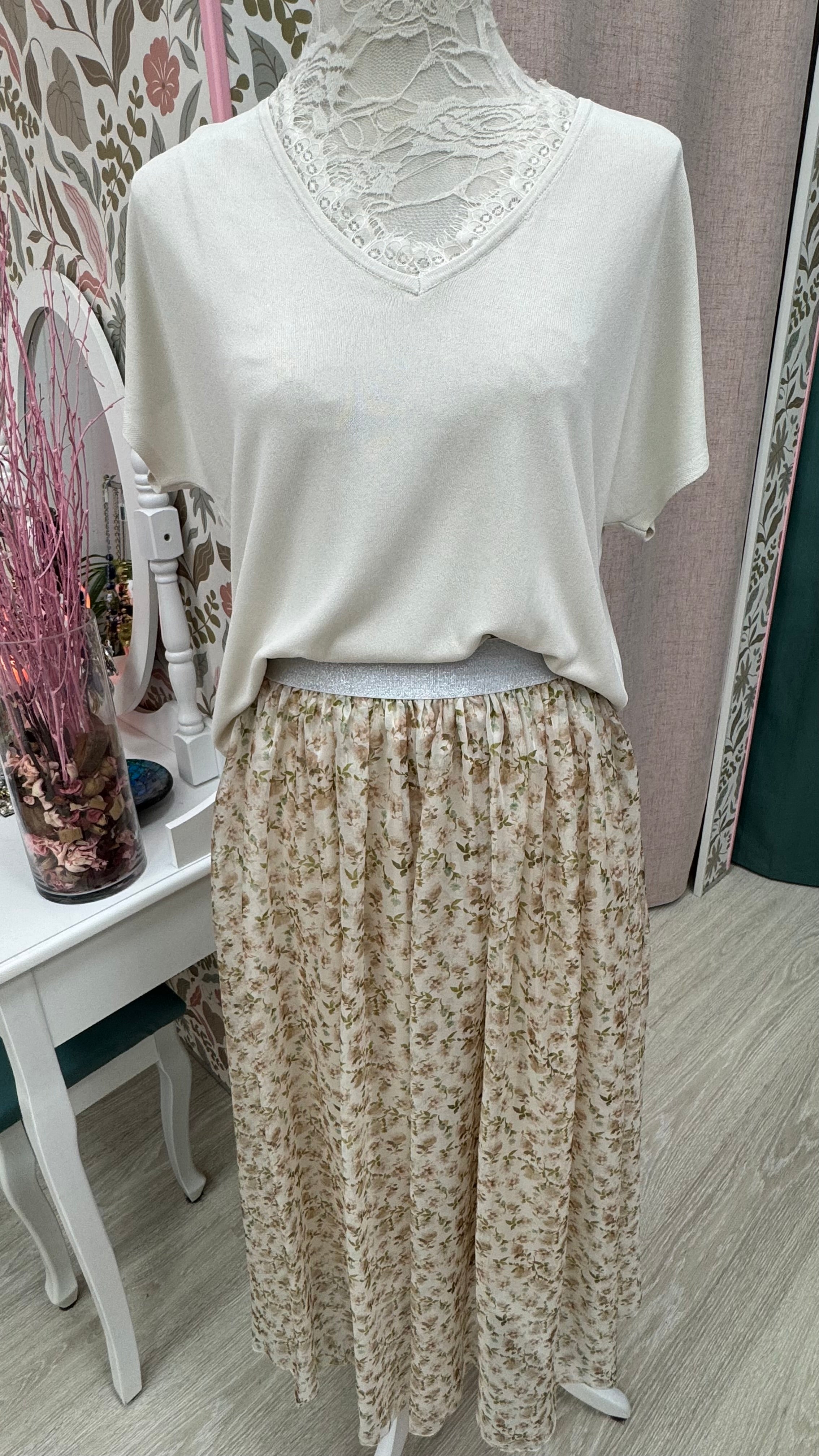 FALDA GASA ESTAMPADA