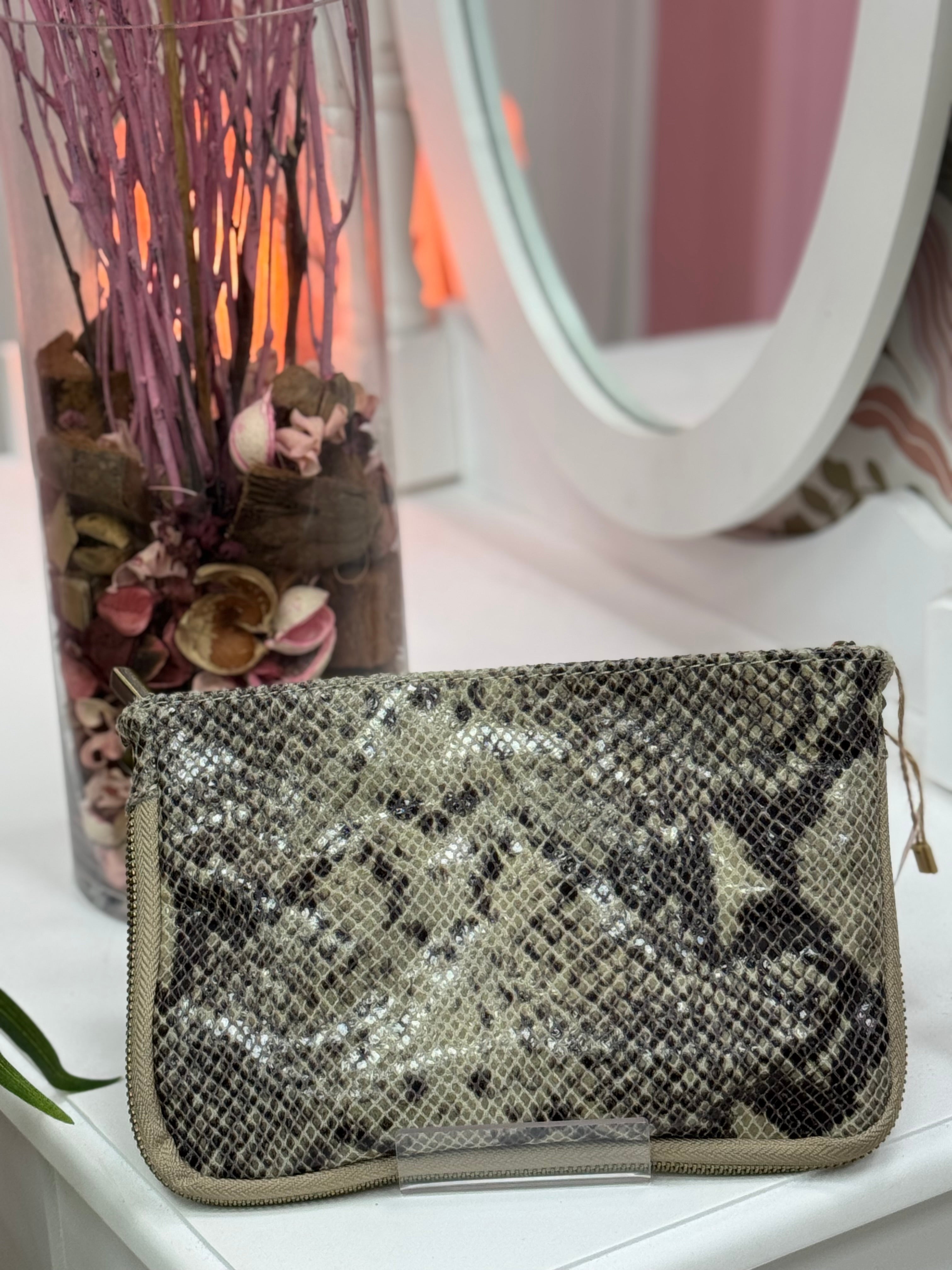BOLSO PIEL ANIMAL PRINT SERPIENTE PEQUEÑO