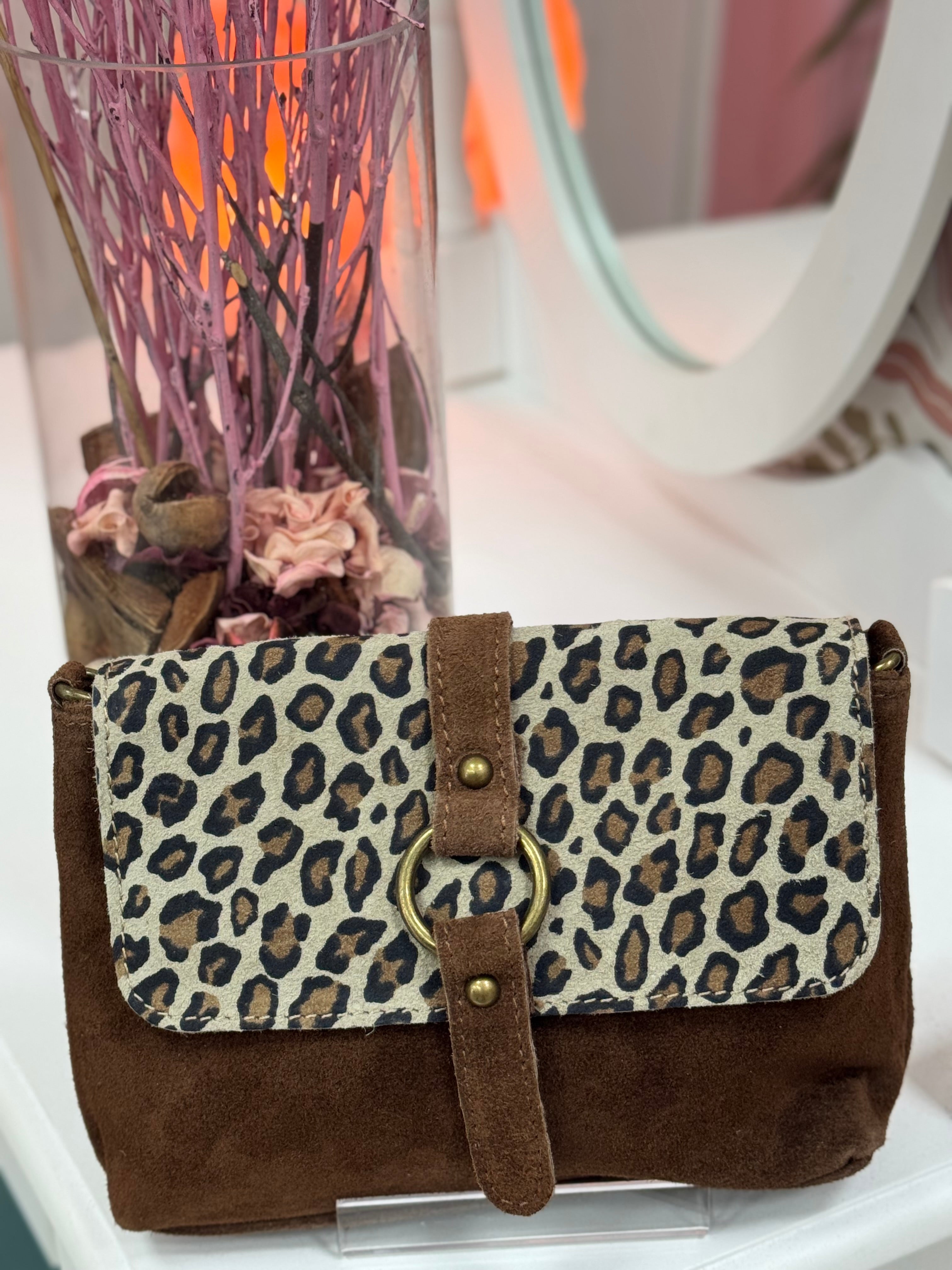 BOLSO PIEL VUELTA ANIMAL PRINT SOLAPA