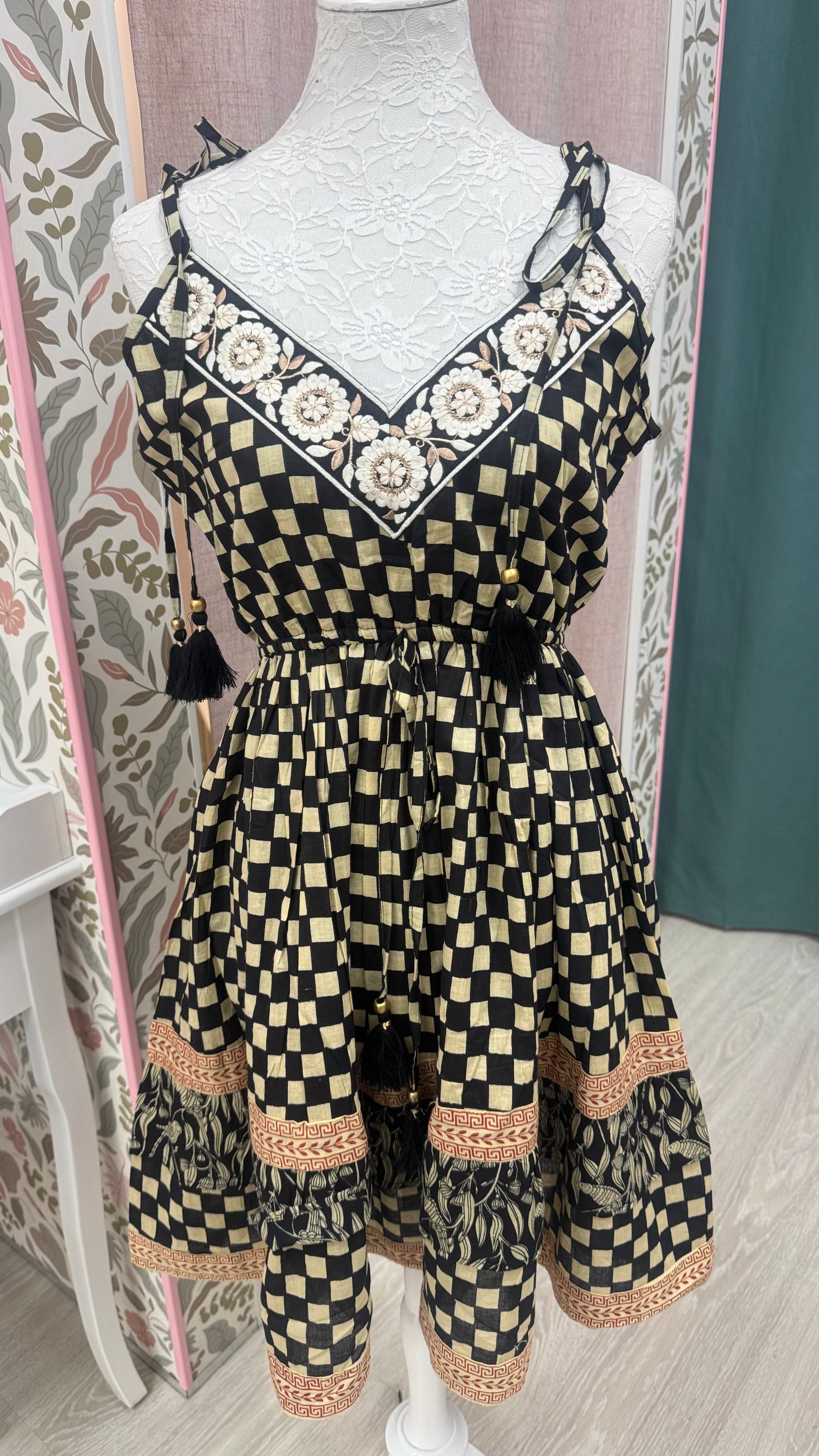 VESTIDO TIRANTES CUADROS