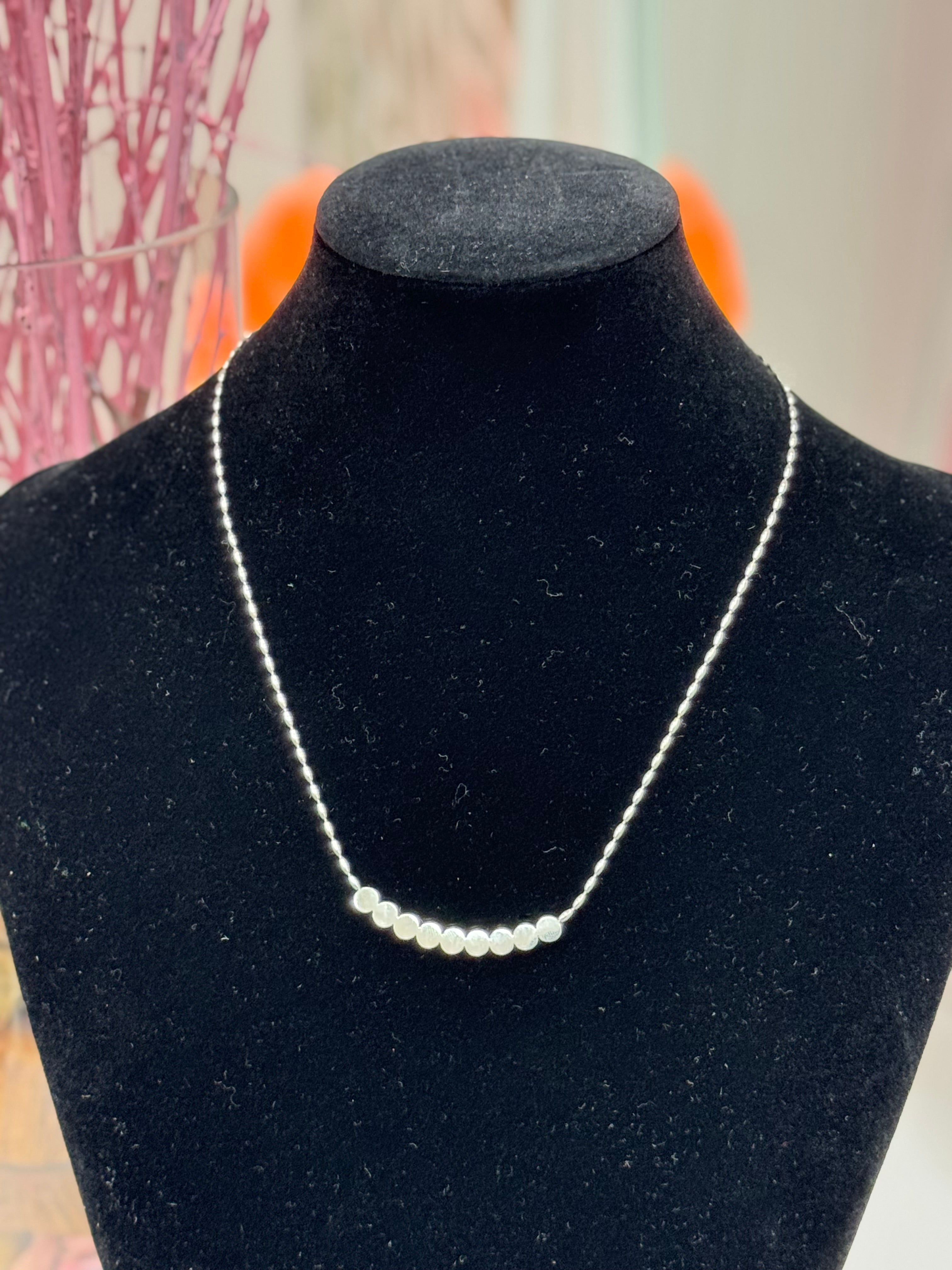 COLLAR FINO ACERO PLATA