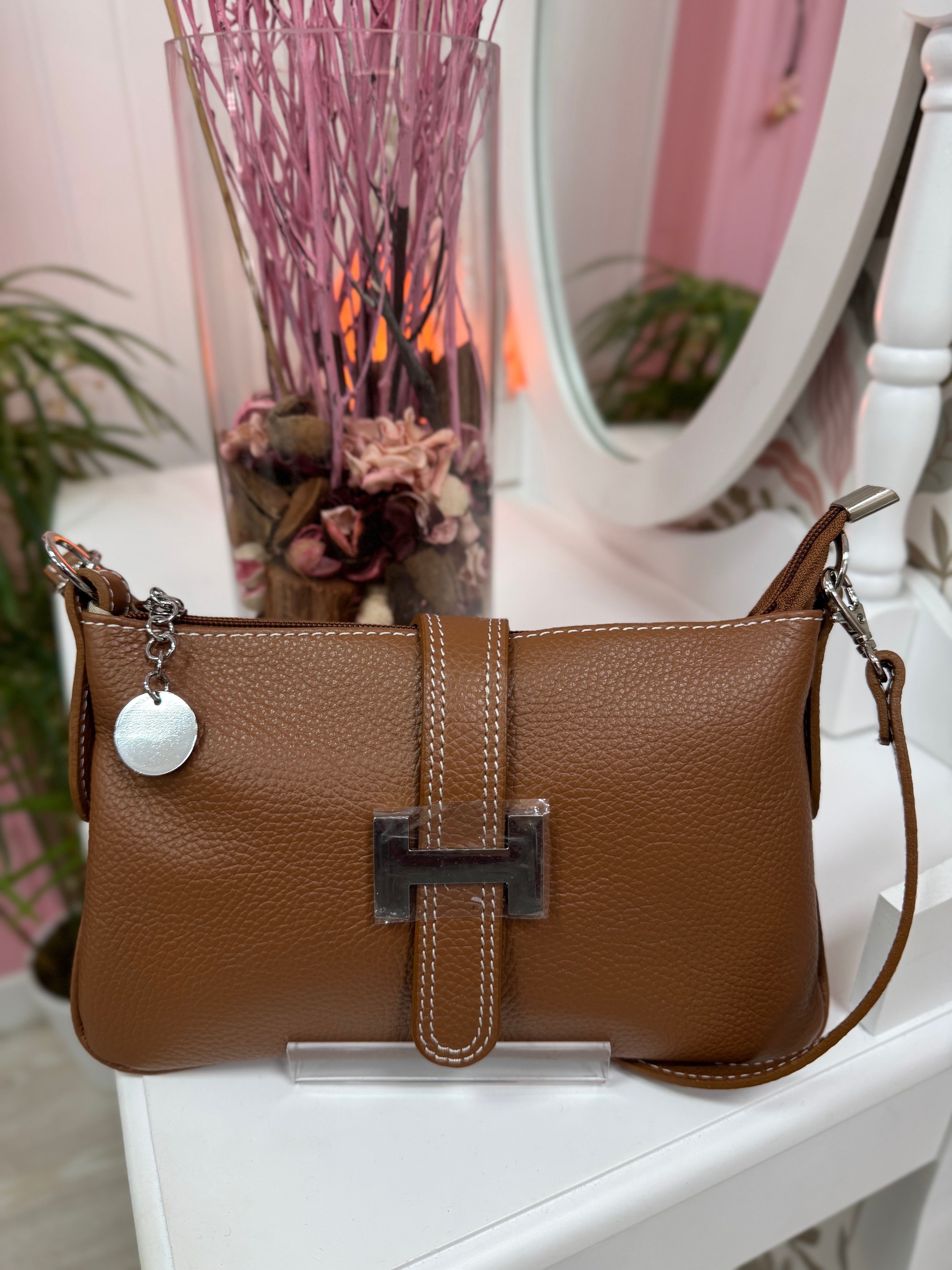 BOLSO PIEL HEBILLA H