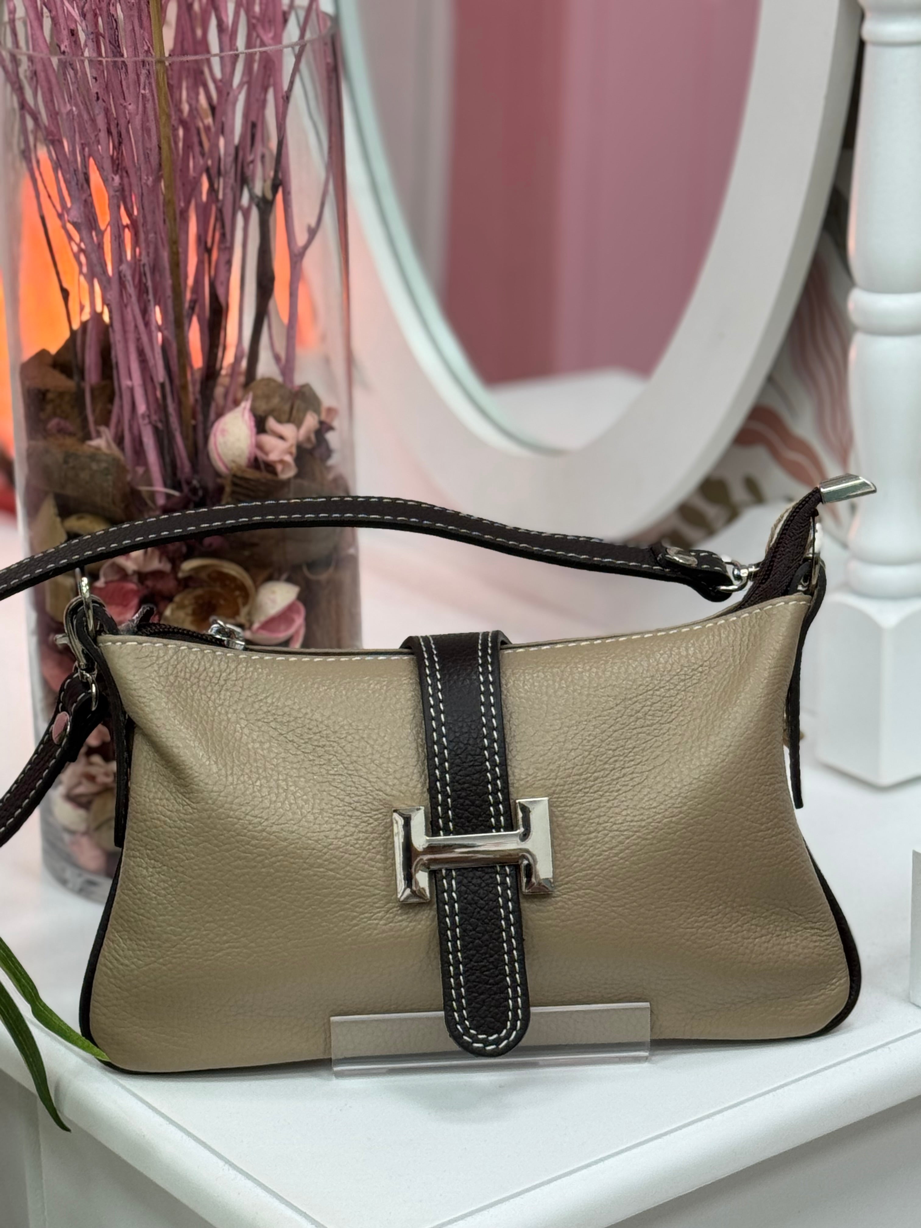 BOLSO PIEL HEBILLA H