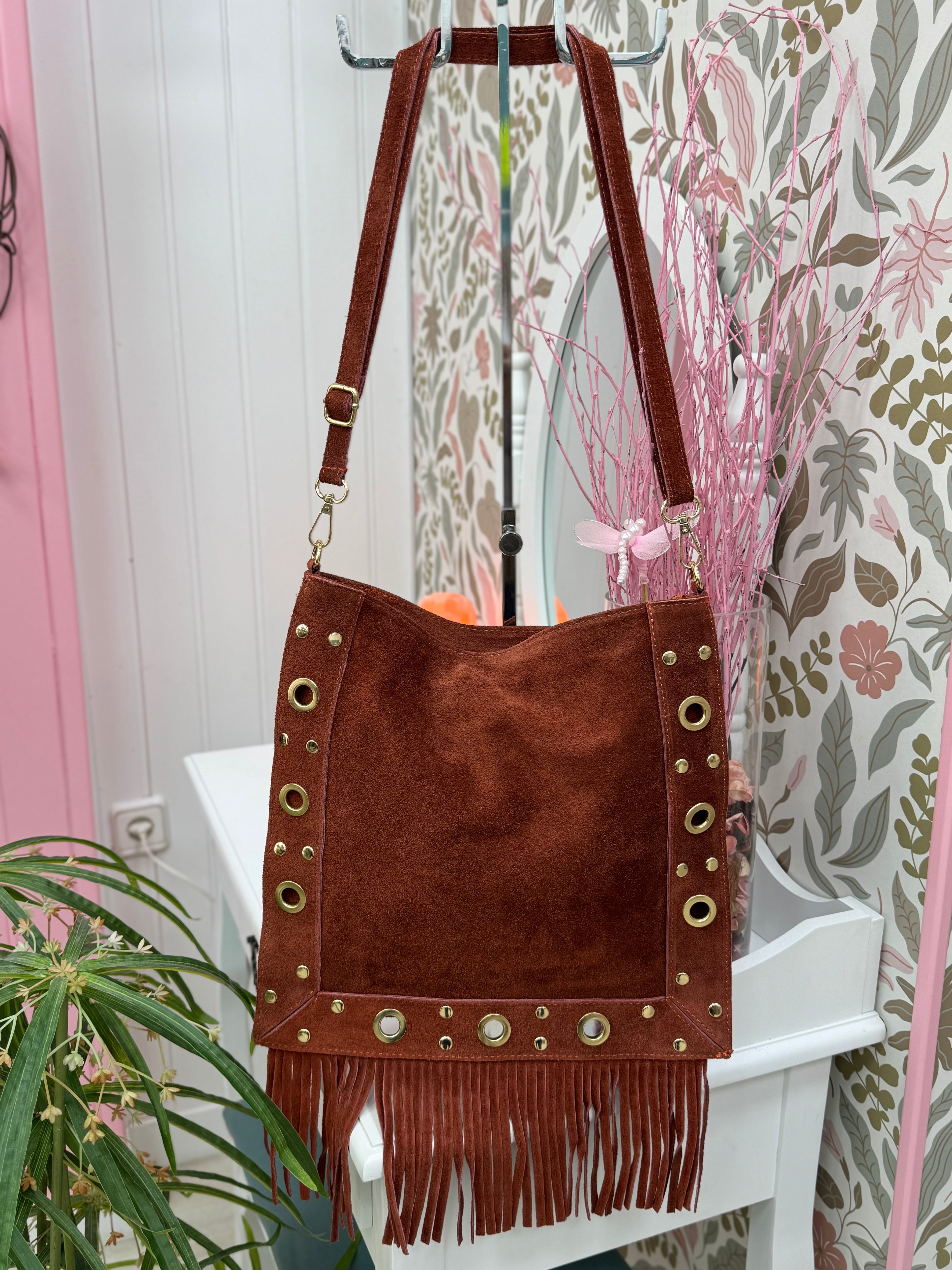 BOLSO CALDERA FLECOS PIEL VUELTA