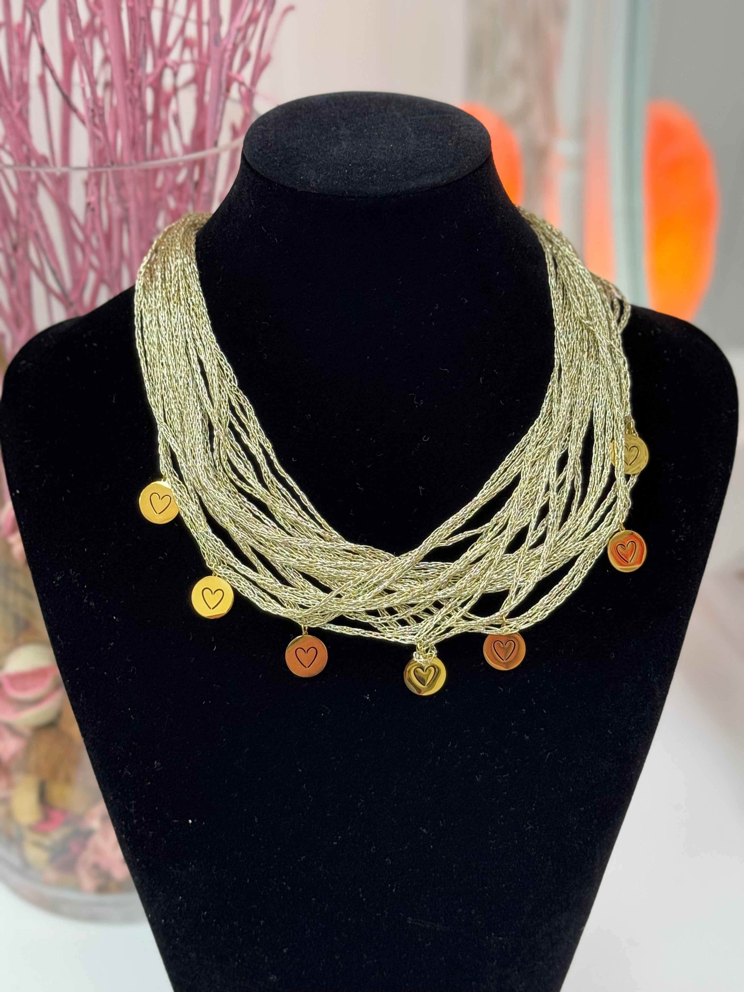 COLLAR CUERDECITAS DORADAS