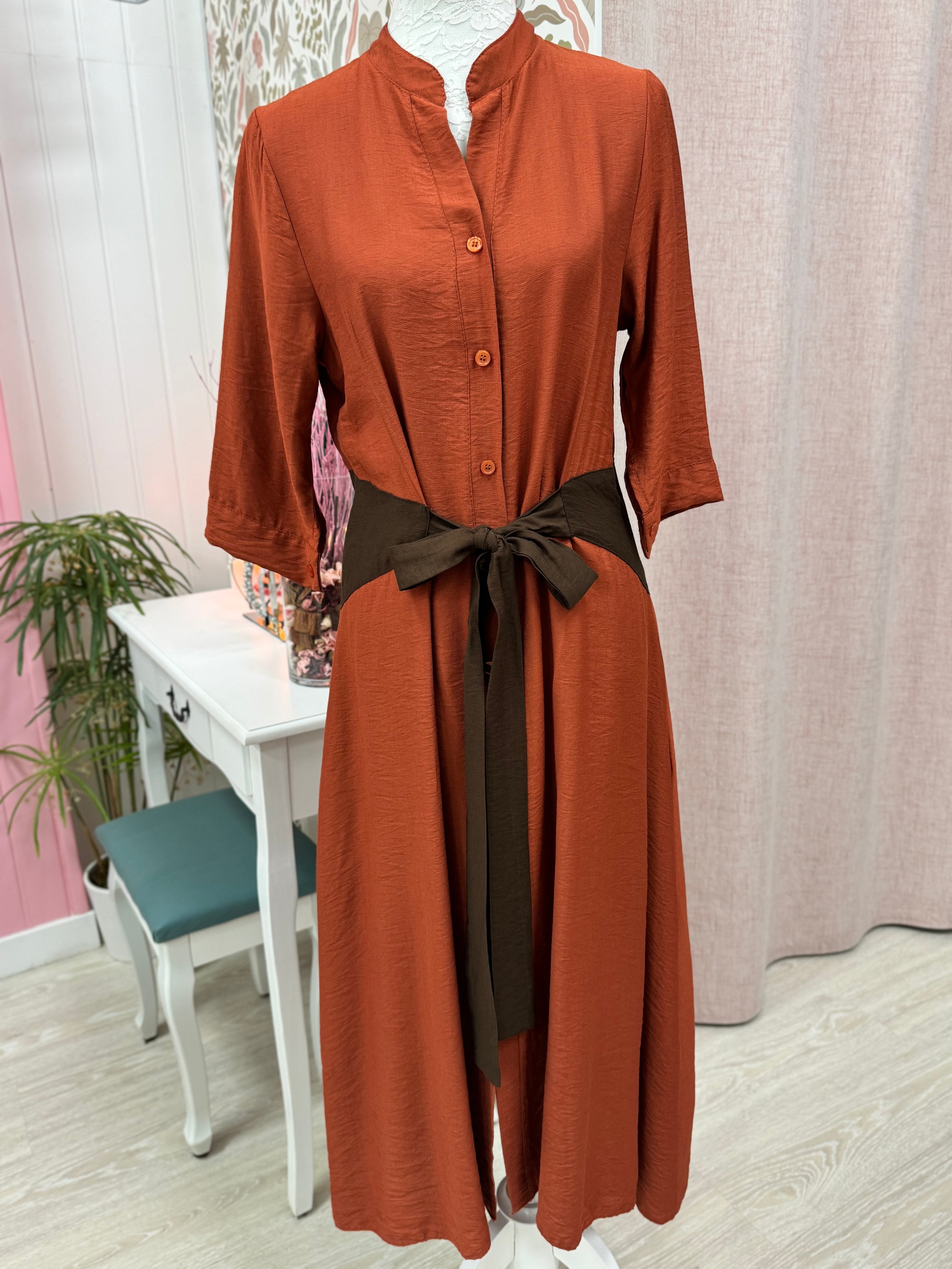 VESTIDO CALDERA LAZADA CHOCOLATE