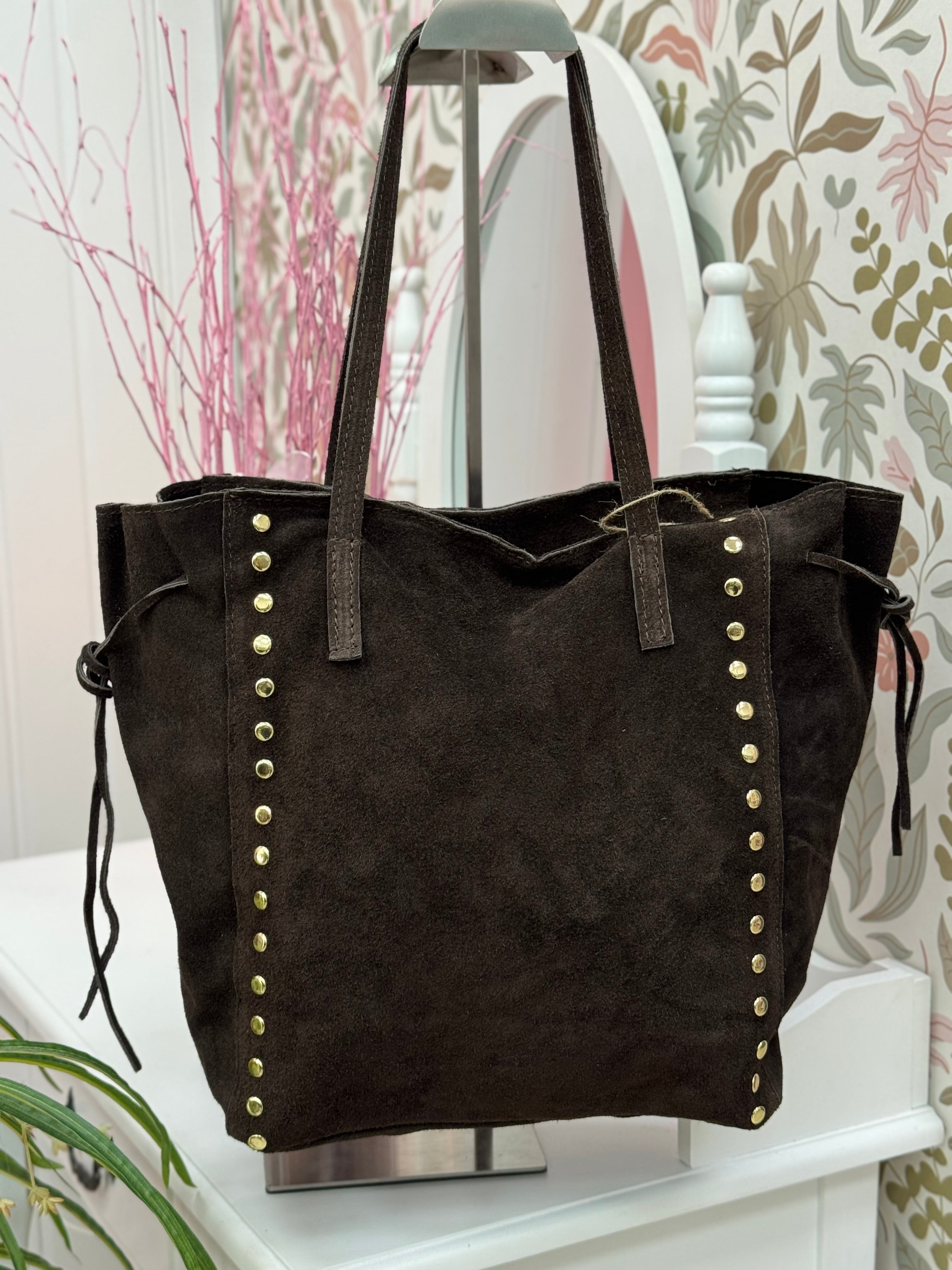 BOLSO SHOPER PIEL VUELTA TACHAS