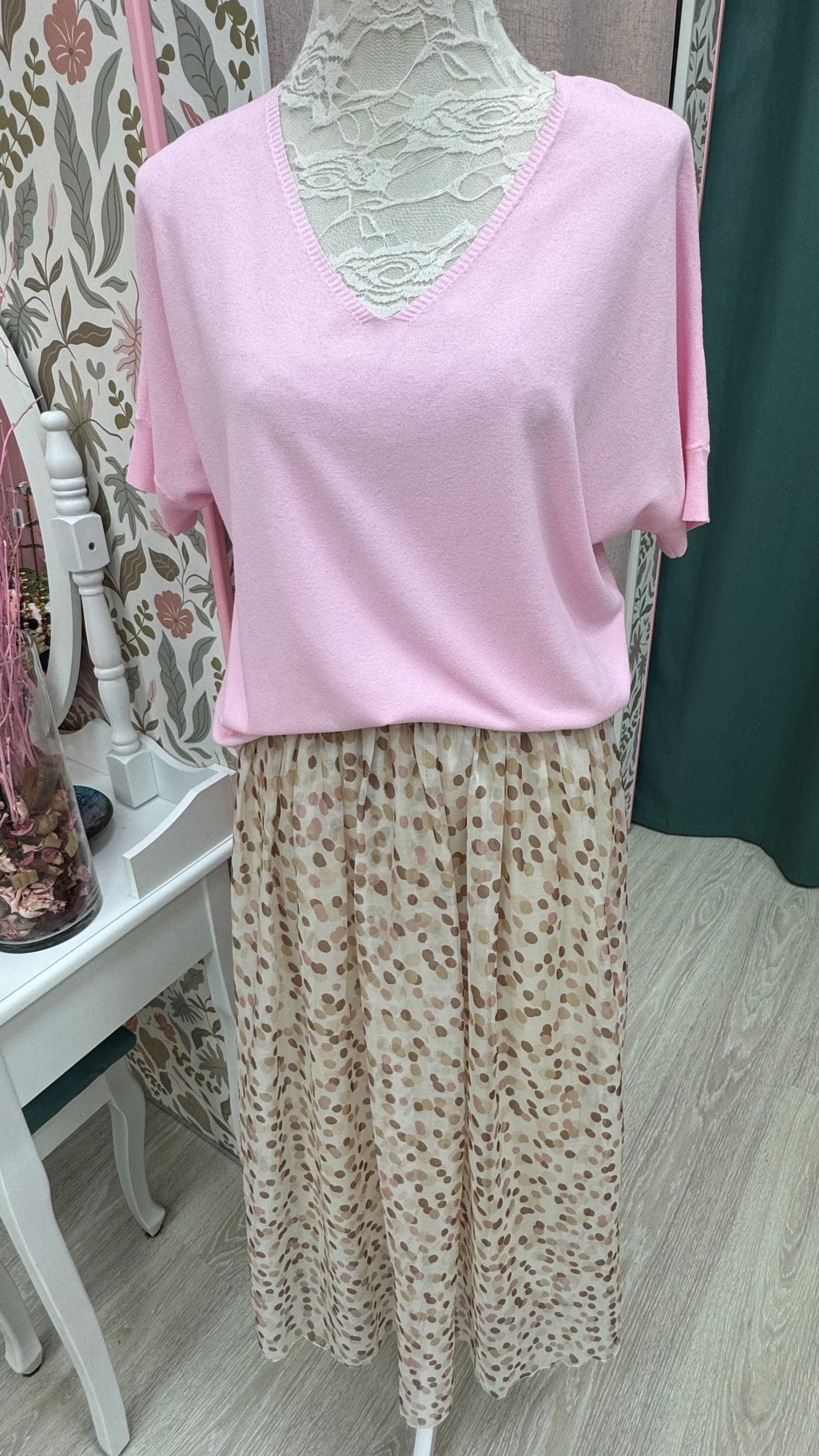 FALDA GASA ESTAMPADA
