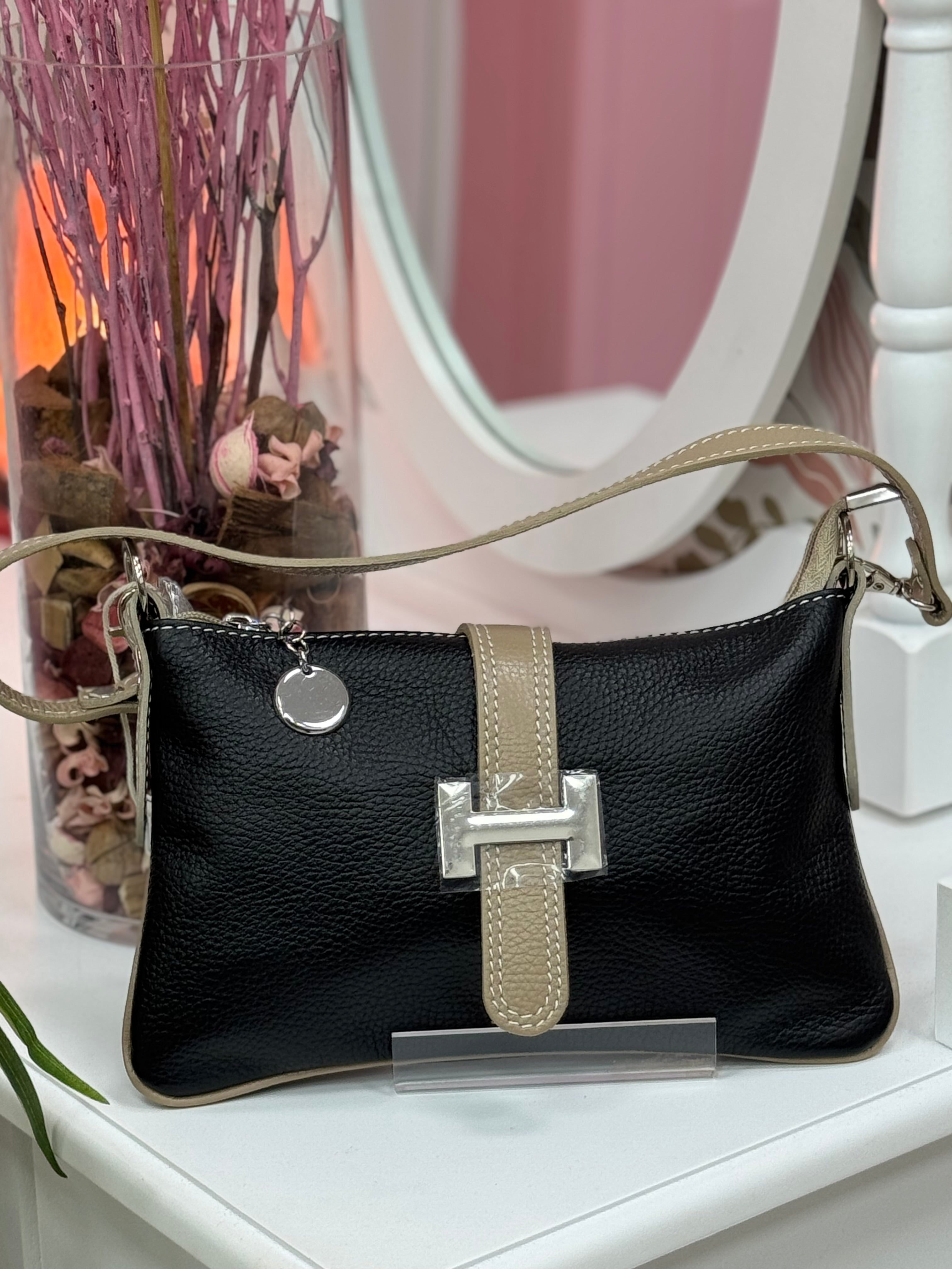 BOLSO PIEL HEBILLA H