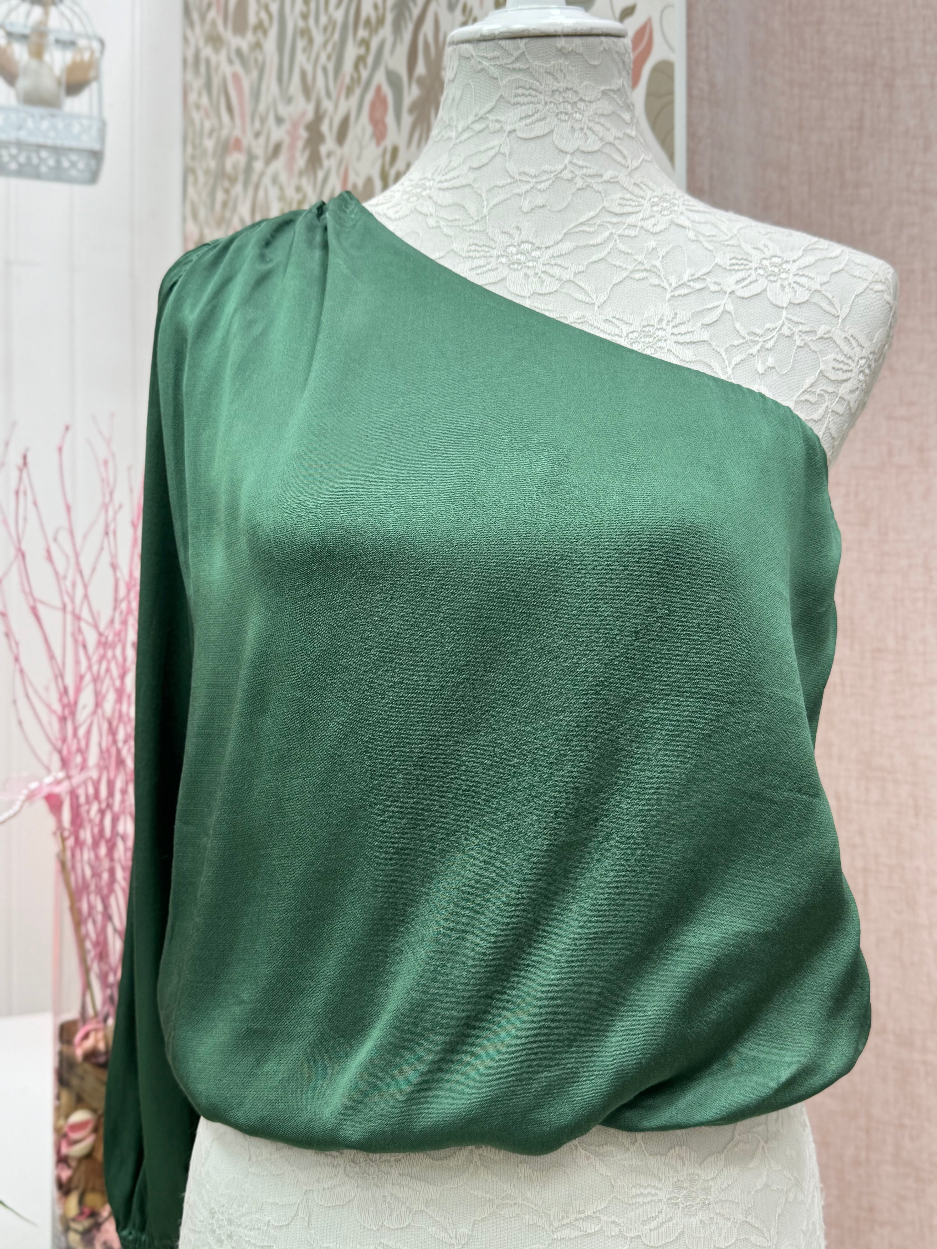 BLUSA SATINADA 1 MANGA