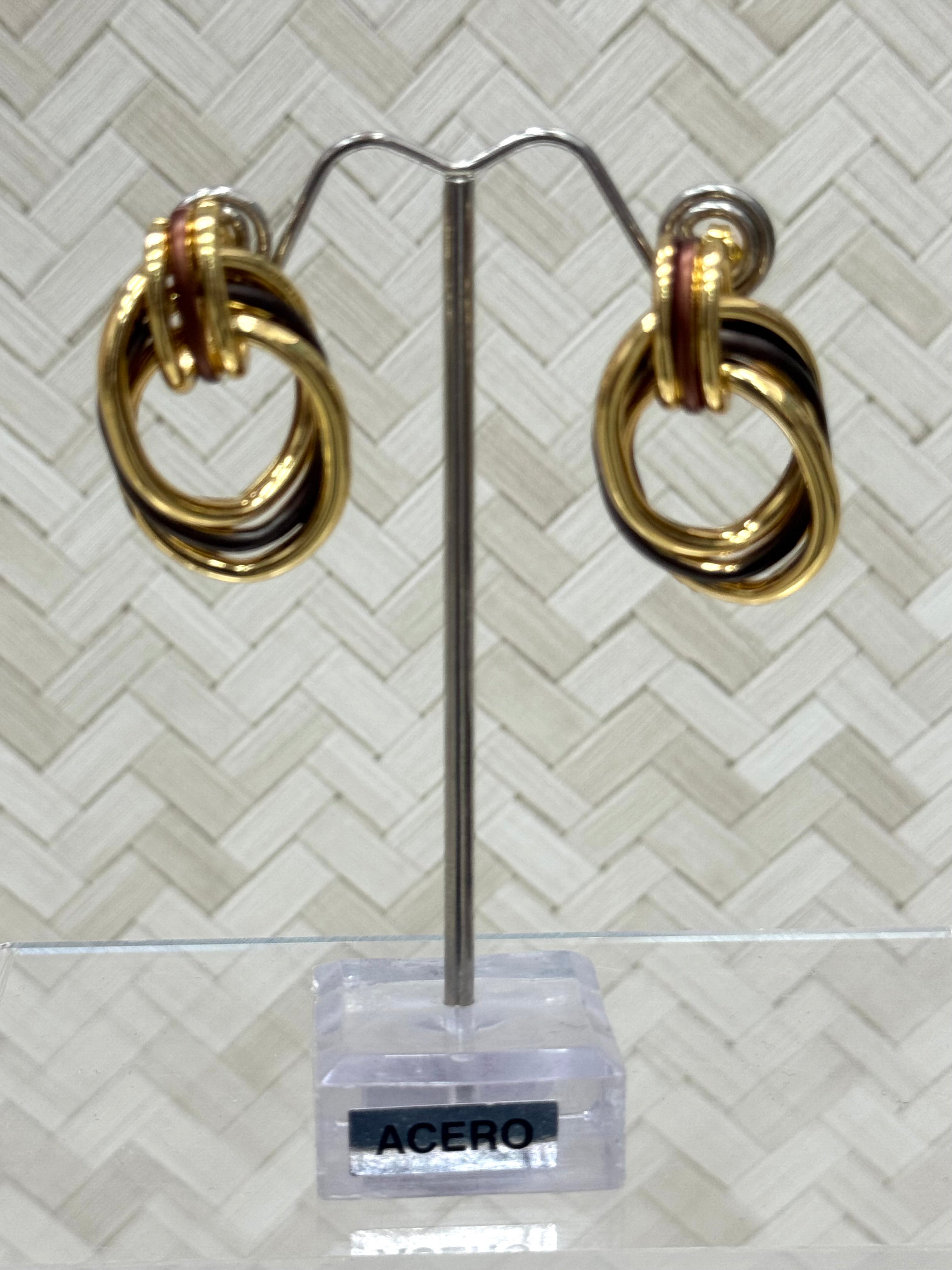 PENDIENTES OVALADO DORADO