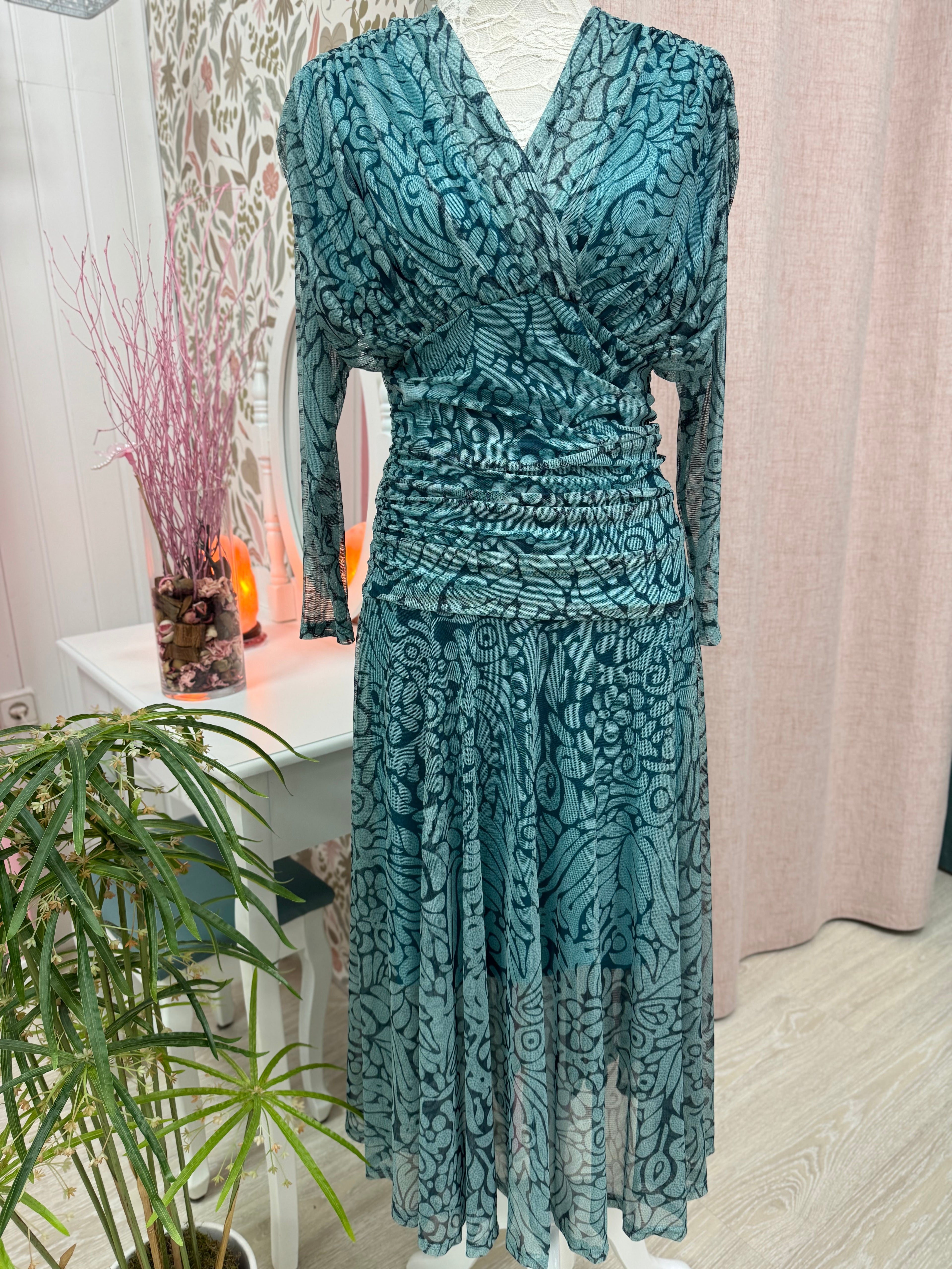 VESTIDO TUL FRUNCIDO