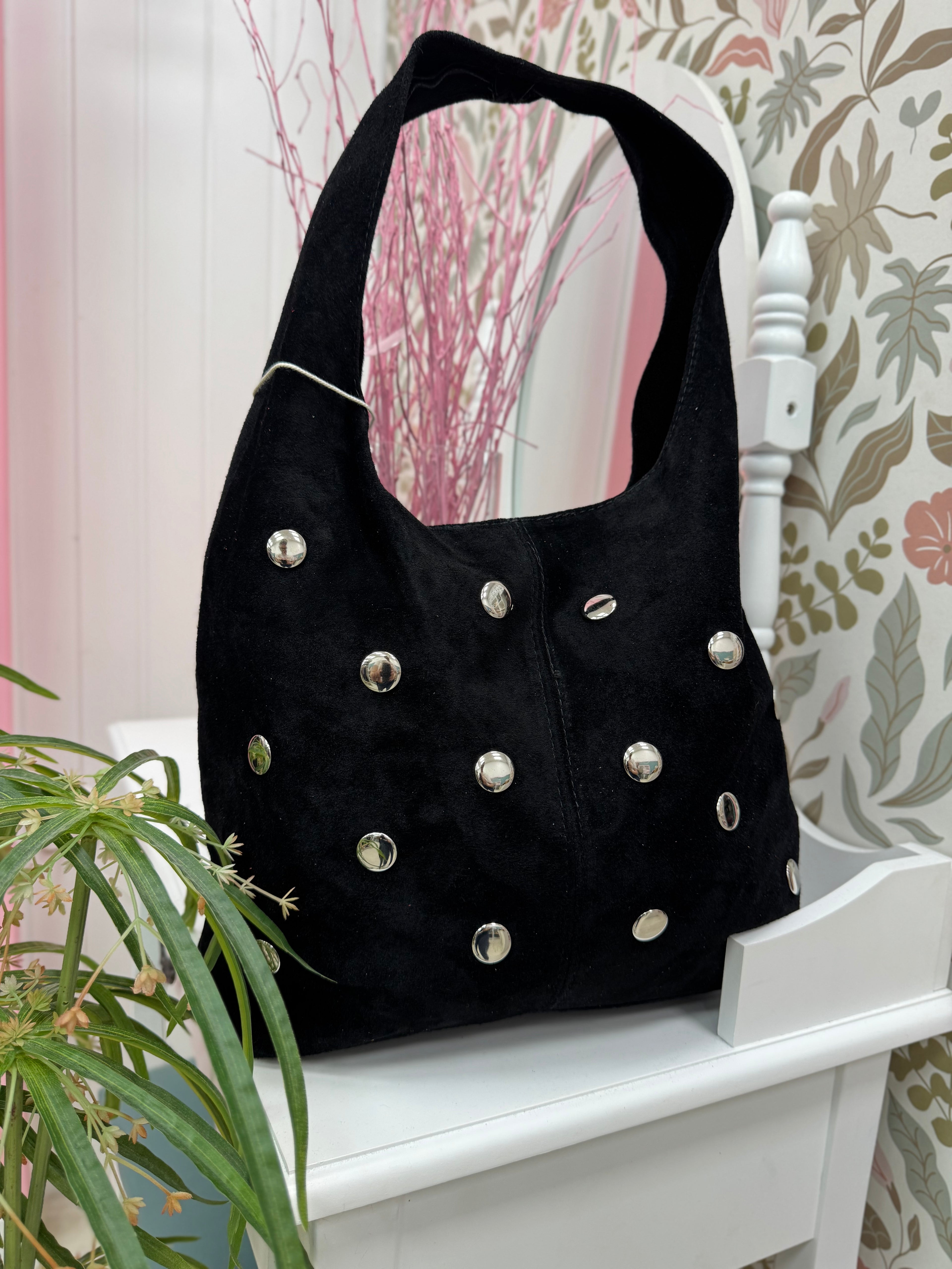 BOLSO ASA PIEL VUELTA TACHAS