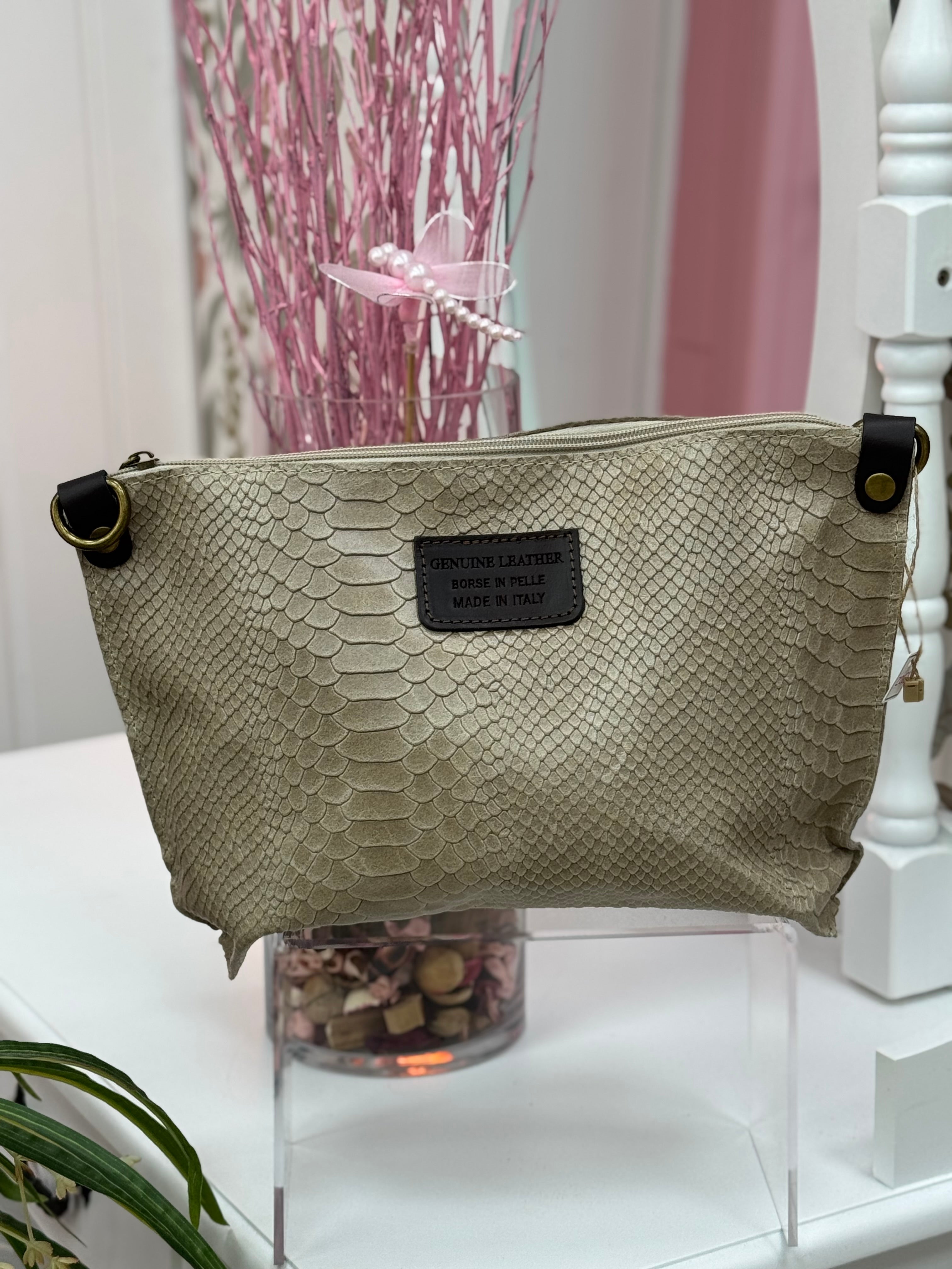 BOLSO PIEL TEXTURA BEIGE
