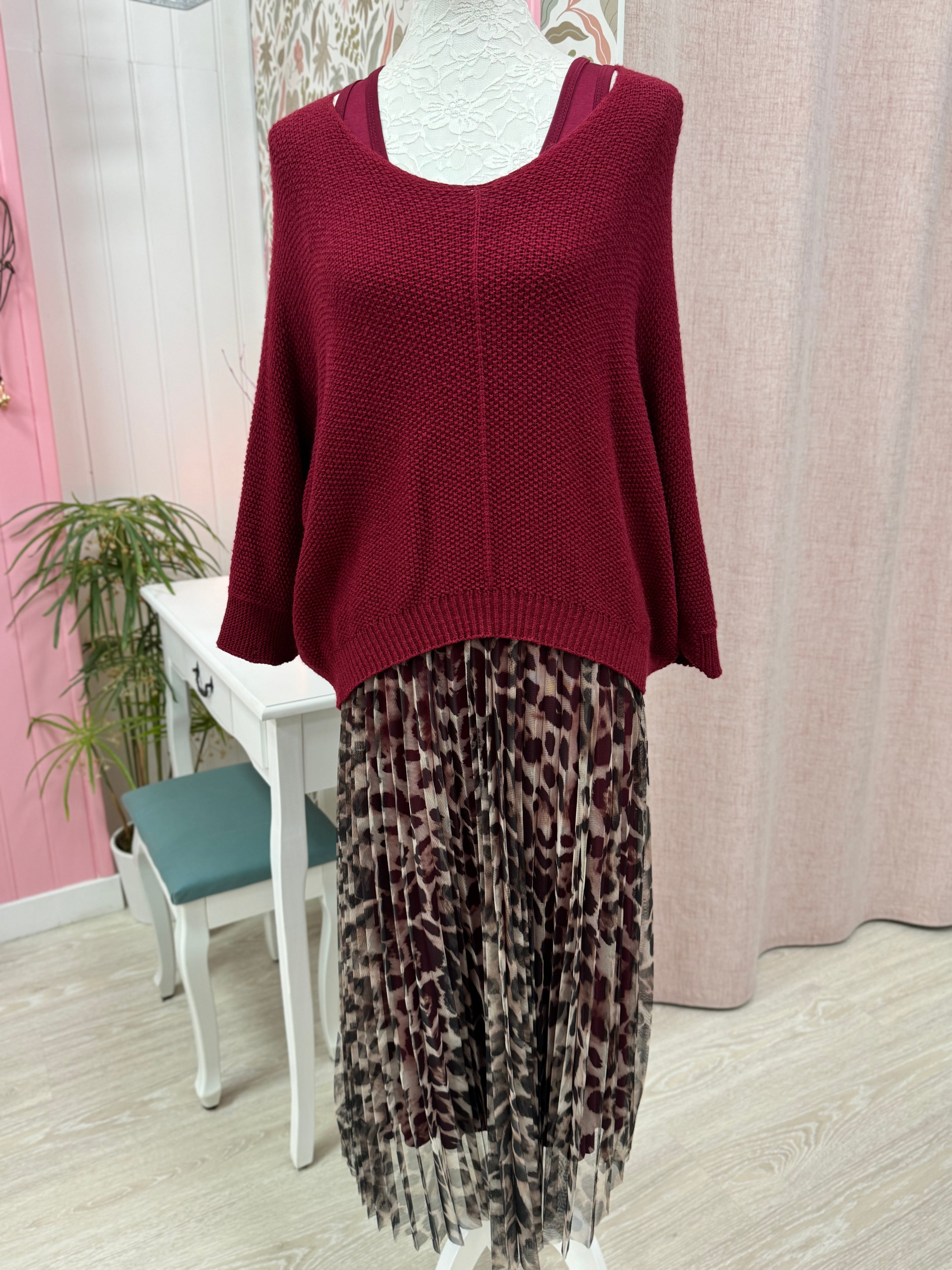 VESTIDO ANIMAL PRINT+JERSEY