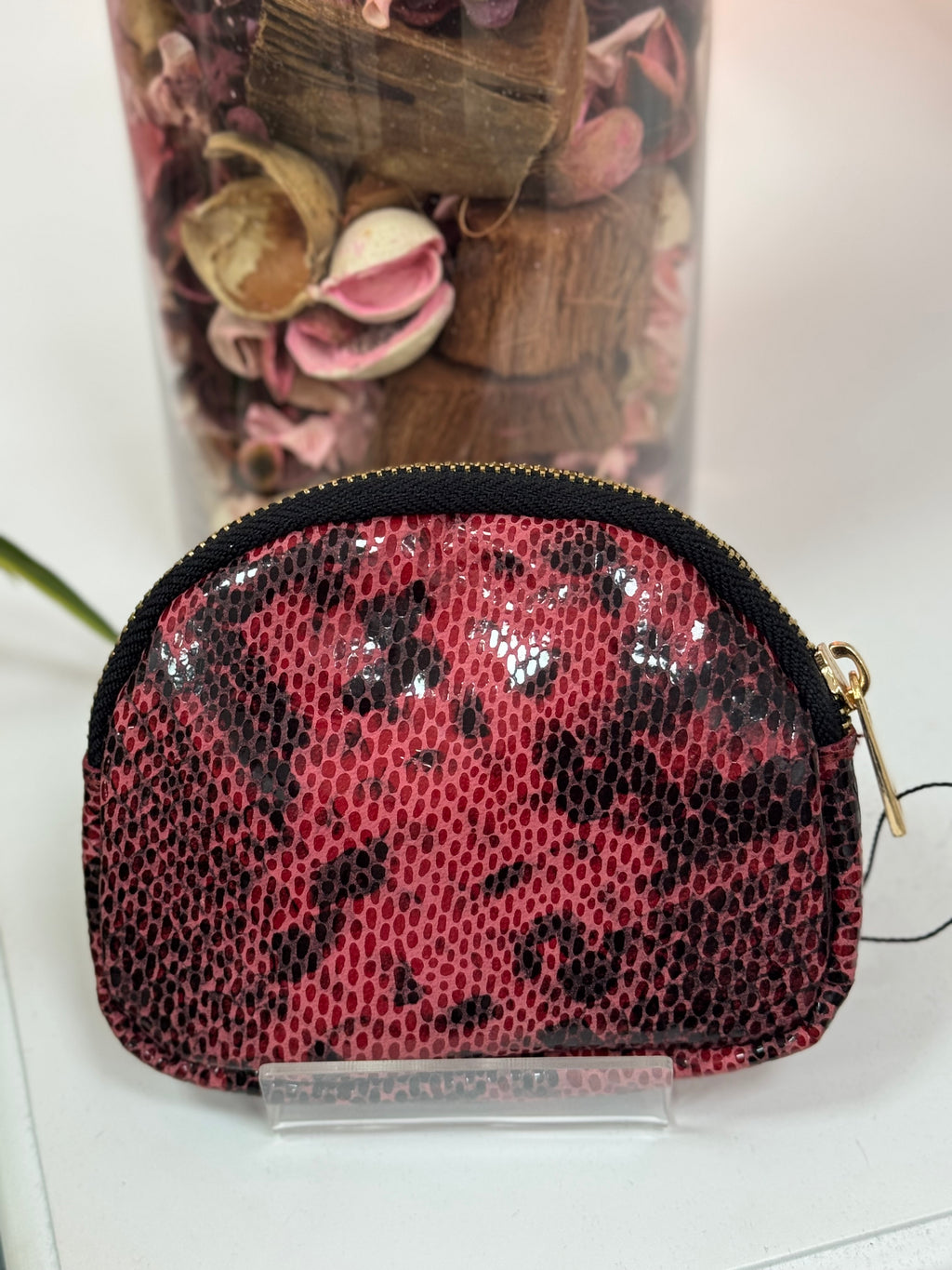 MONEDEROS PIEL OVALADO TACHAS