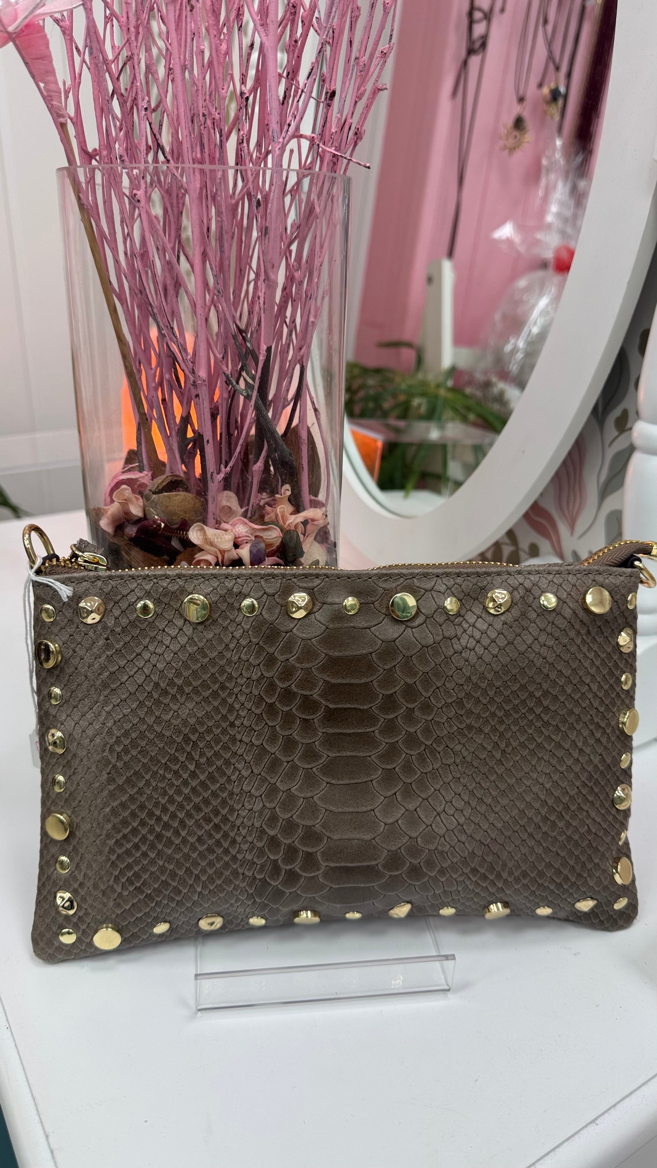BOLSO PIEL TEXTURA TACHAS