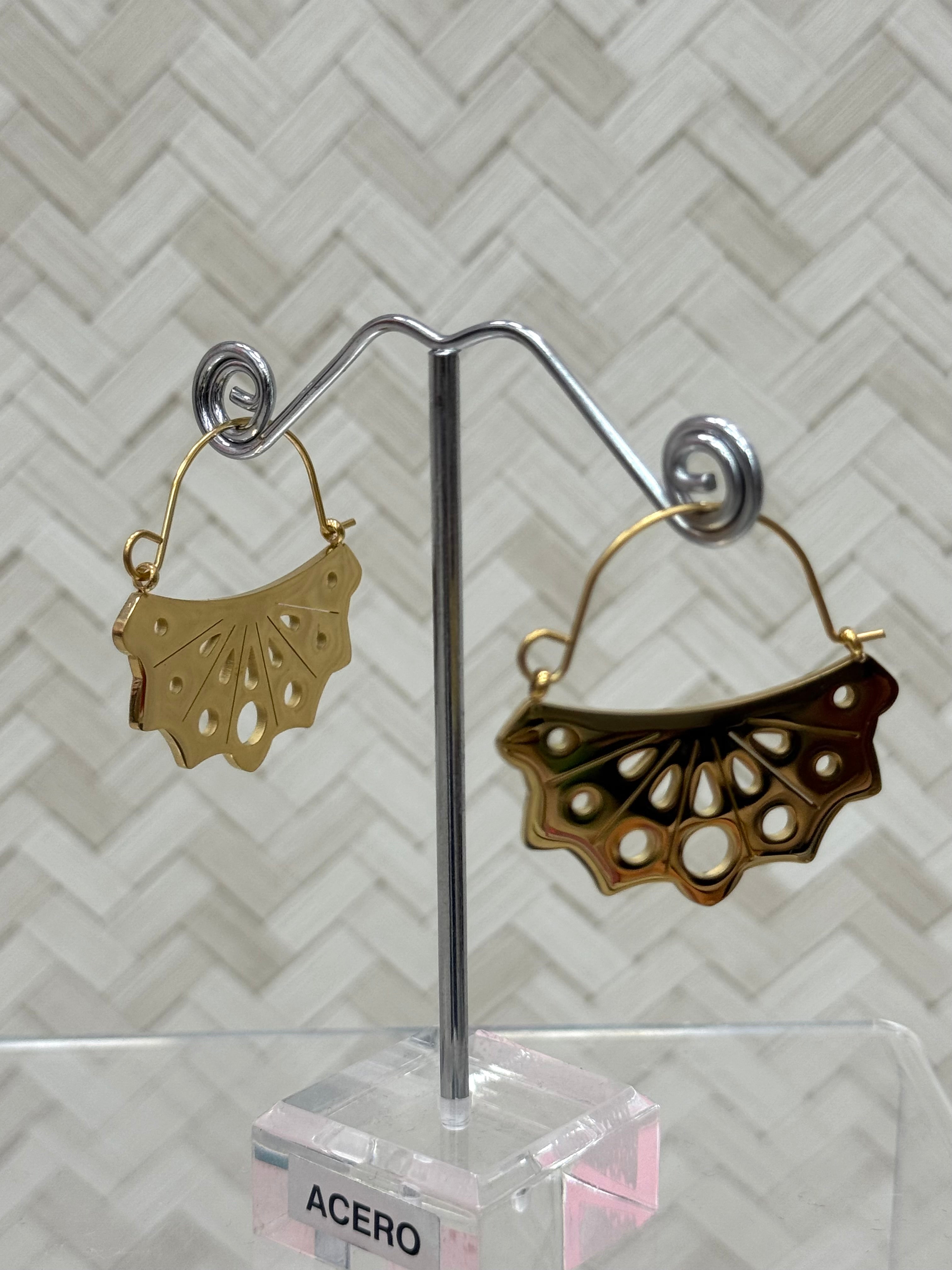 PENDIENTES AROS CALADOS