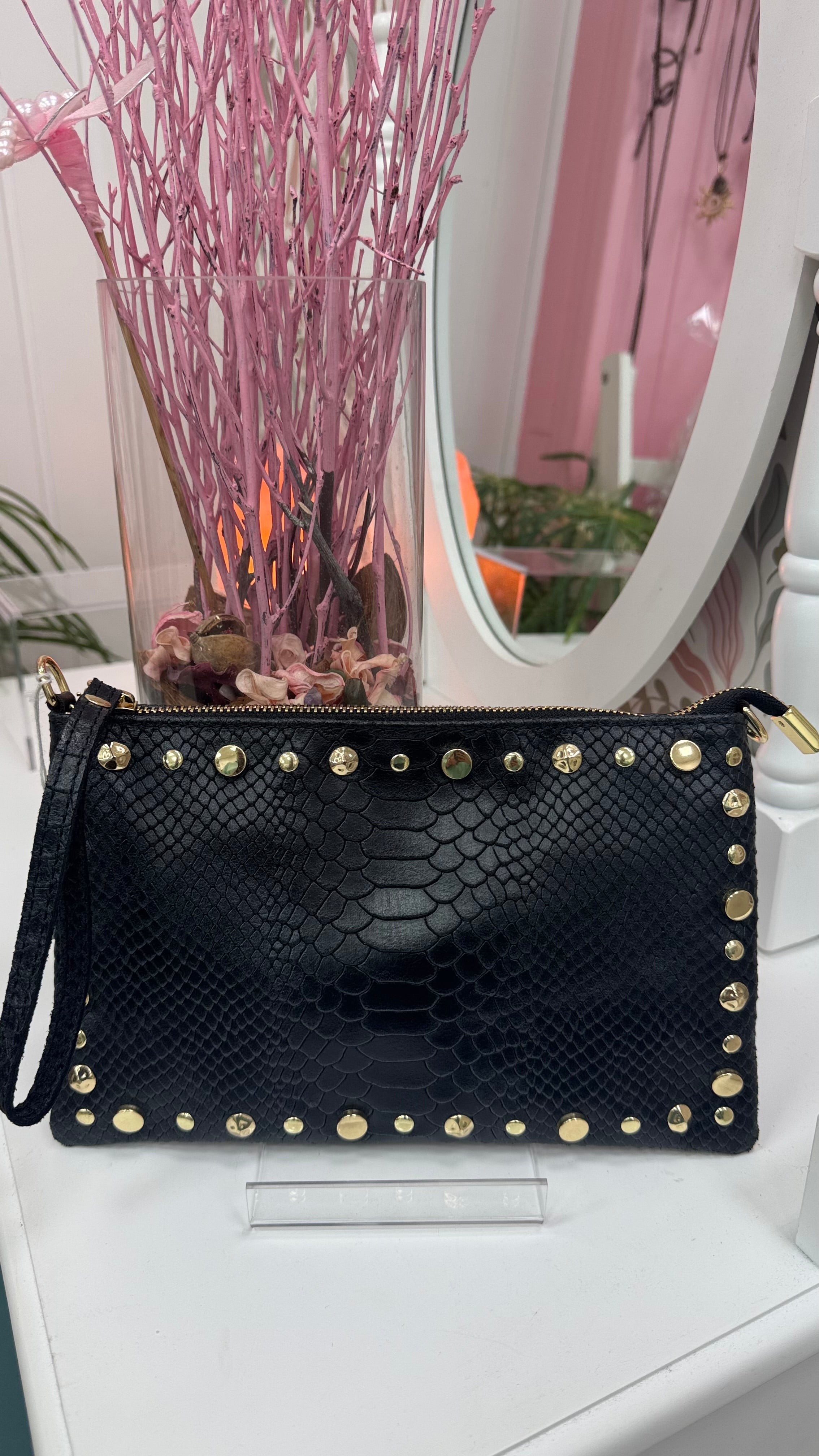 BOLSO PIEL TEXTURA TACHAS