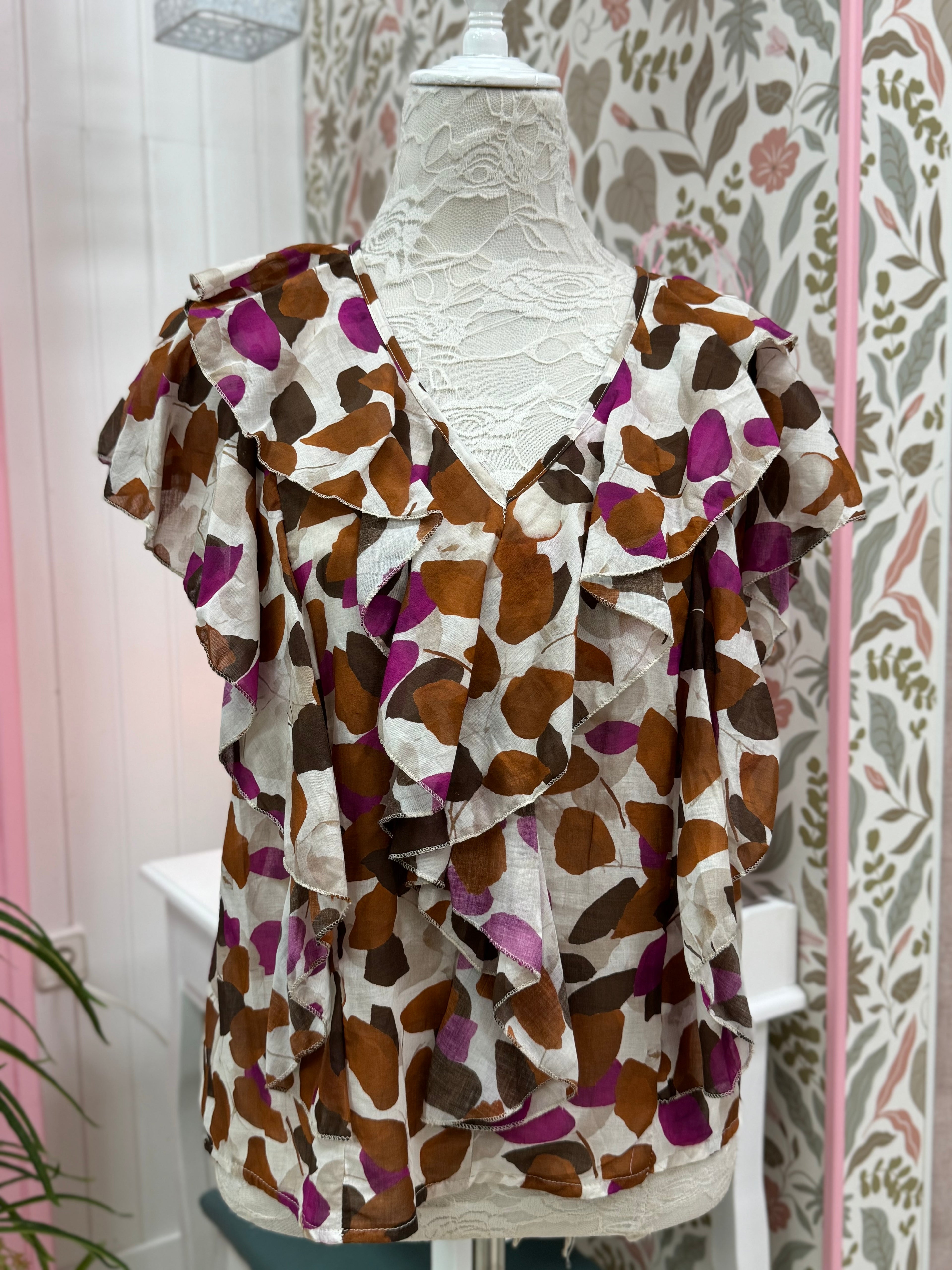 BLUSA PICO ESTAMPADA