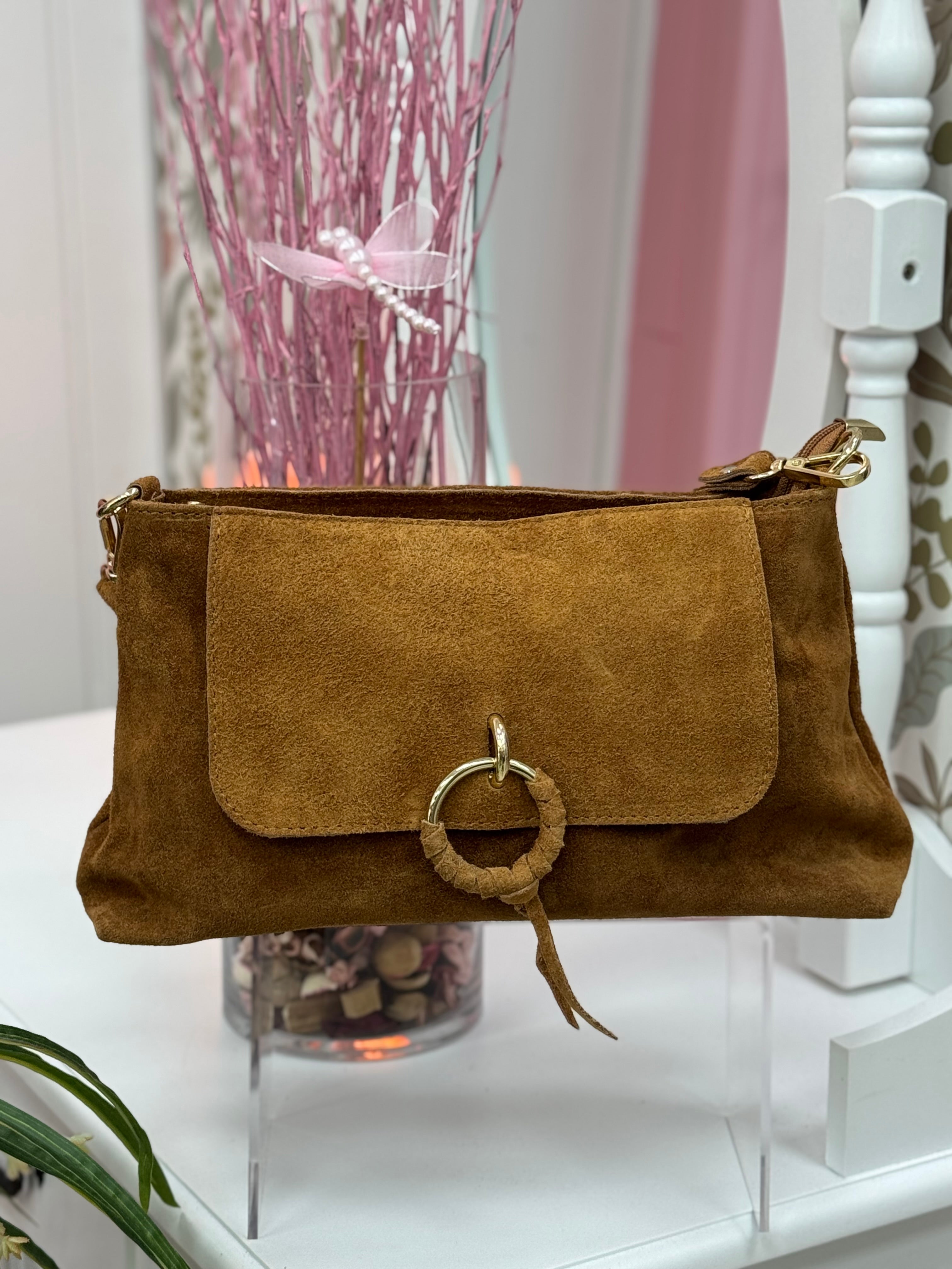 BOLSO PIEL VUELTA CÍRCULO