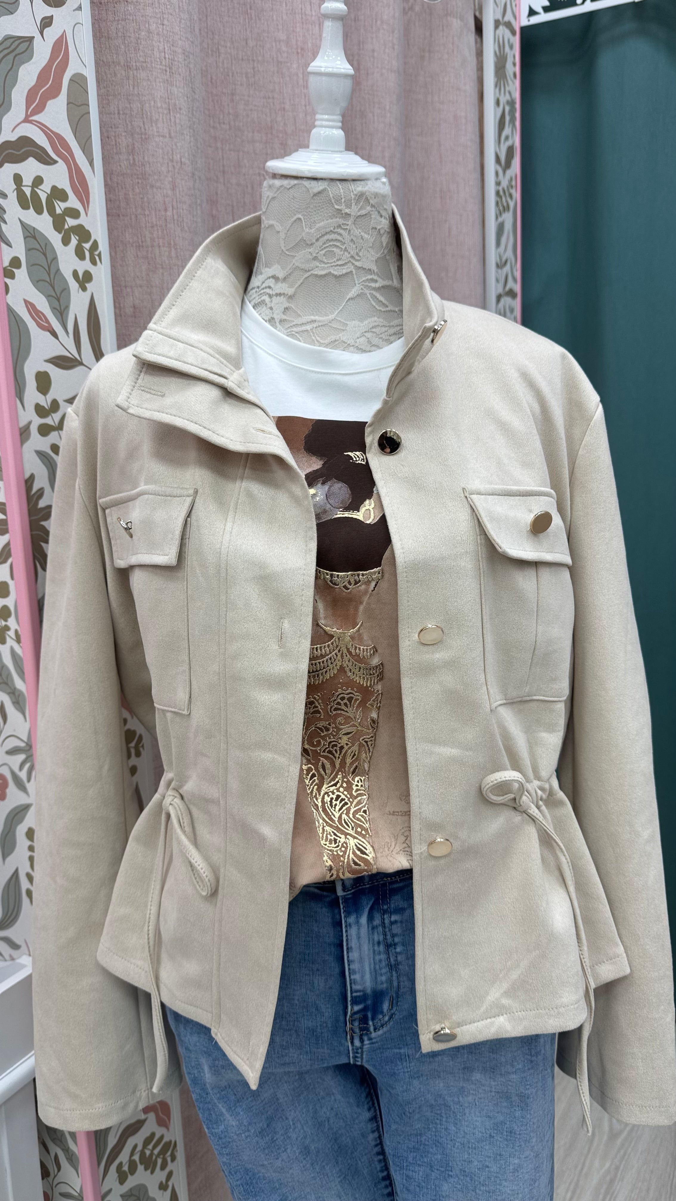 CHAQUETA PIEL MELOCOTÓN