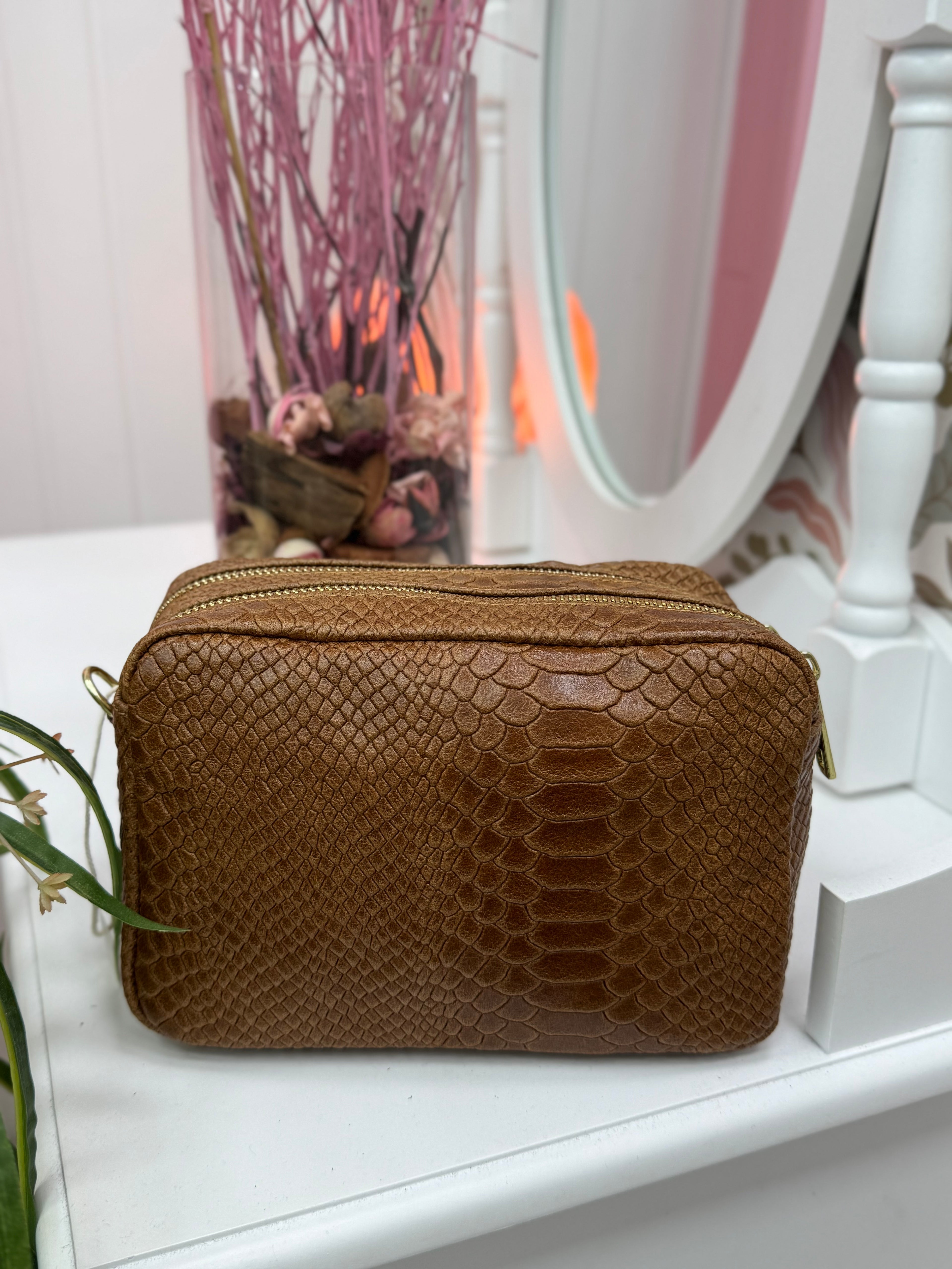 BOLSO PIEL CON DOBLE CREMALLERA