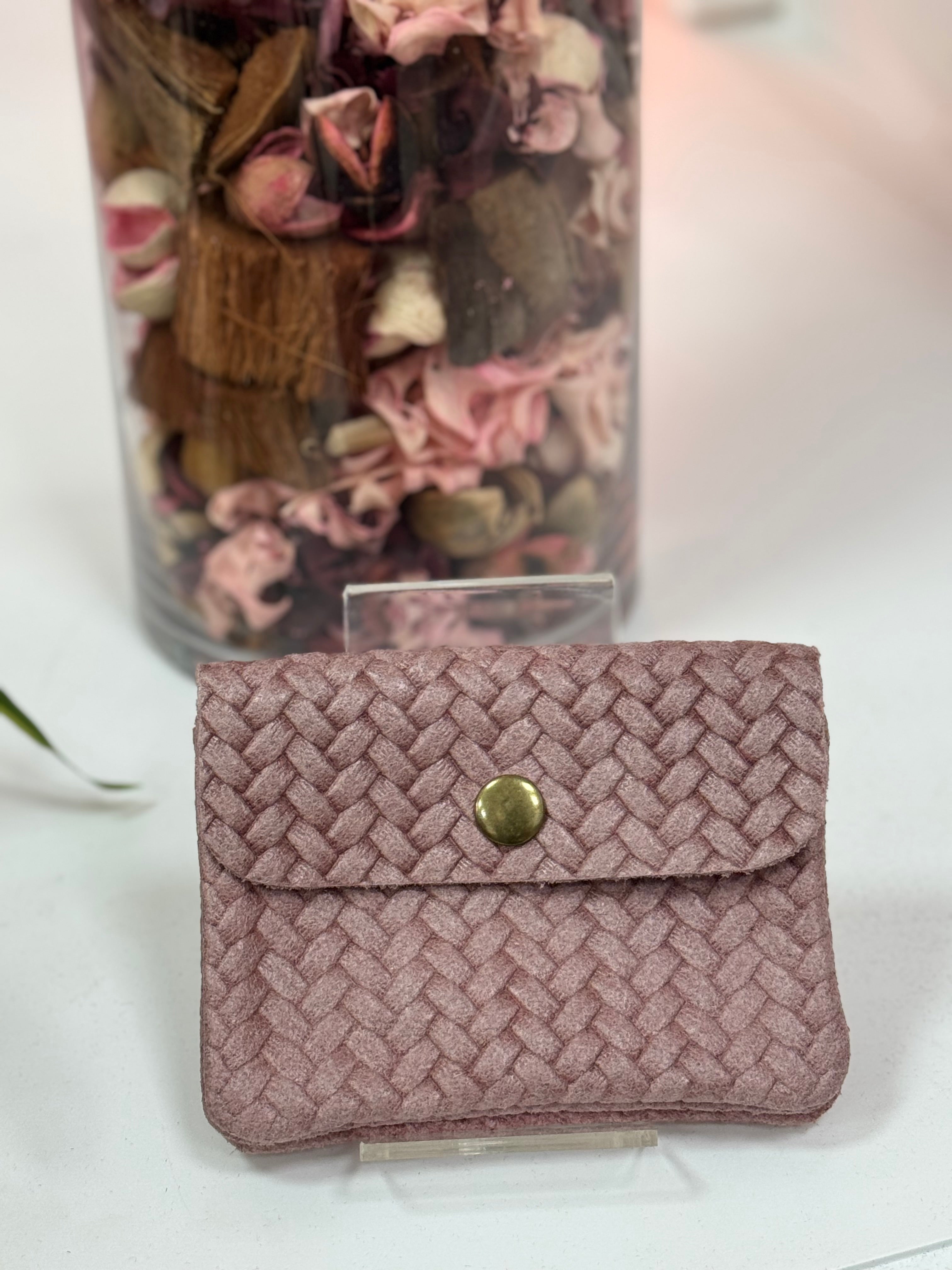 MONEDEROS PIEL TRENZADOS