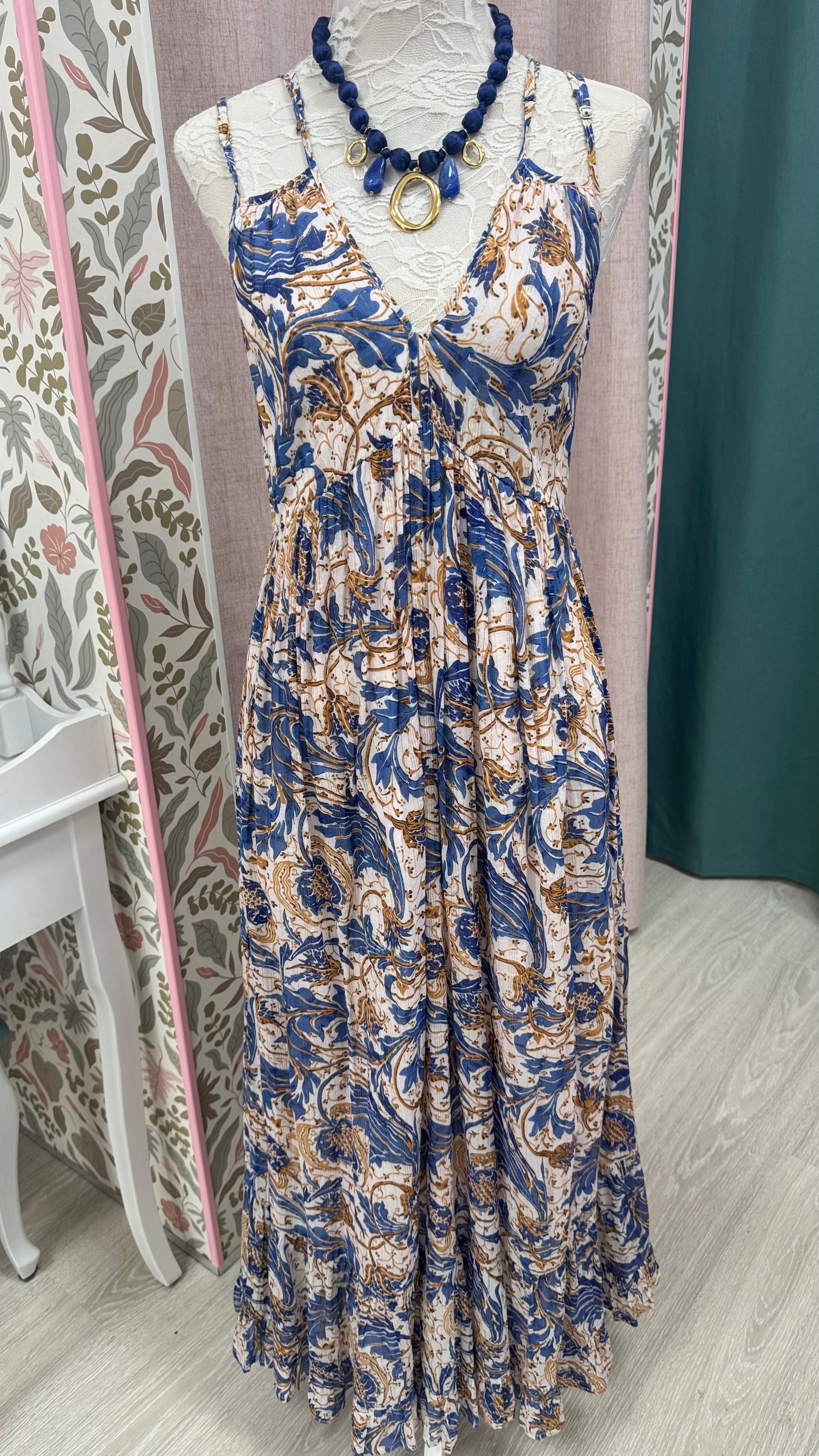VESTIDO ESTAMPADO AZUL