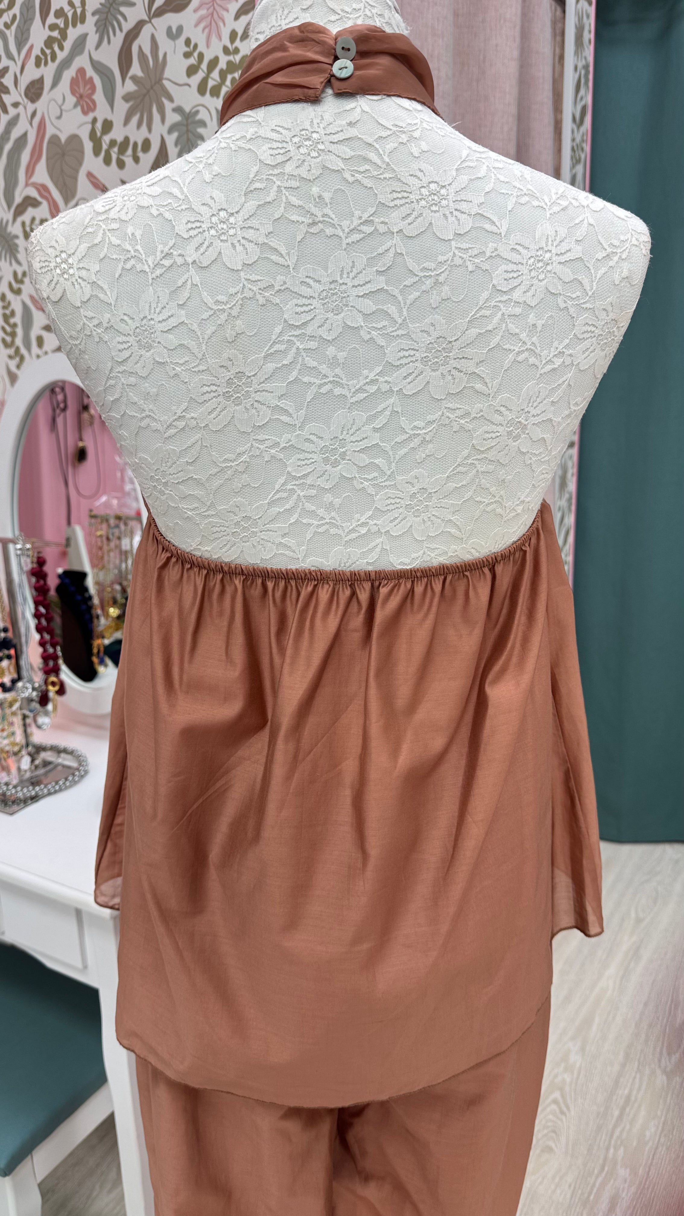 CONJUNTO 2 PIEZAS TOP VOLANTES
