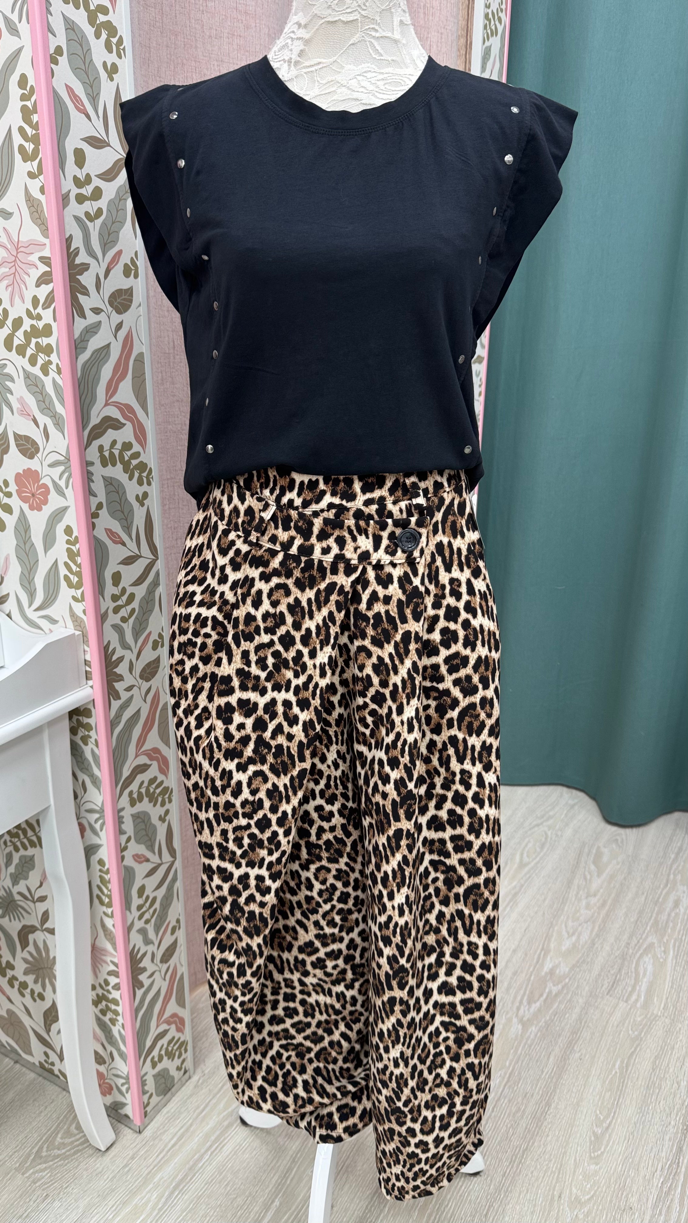 PANTALÓN CINTURA MONTADA ANIMAL PRINT