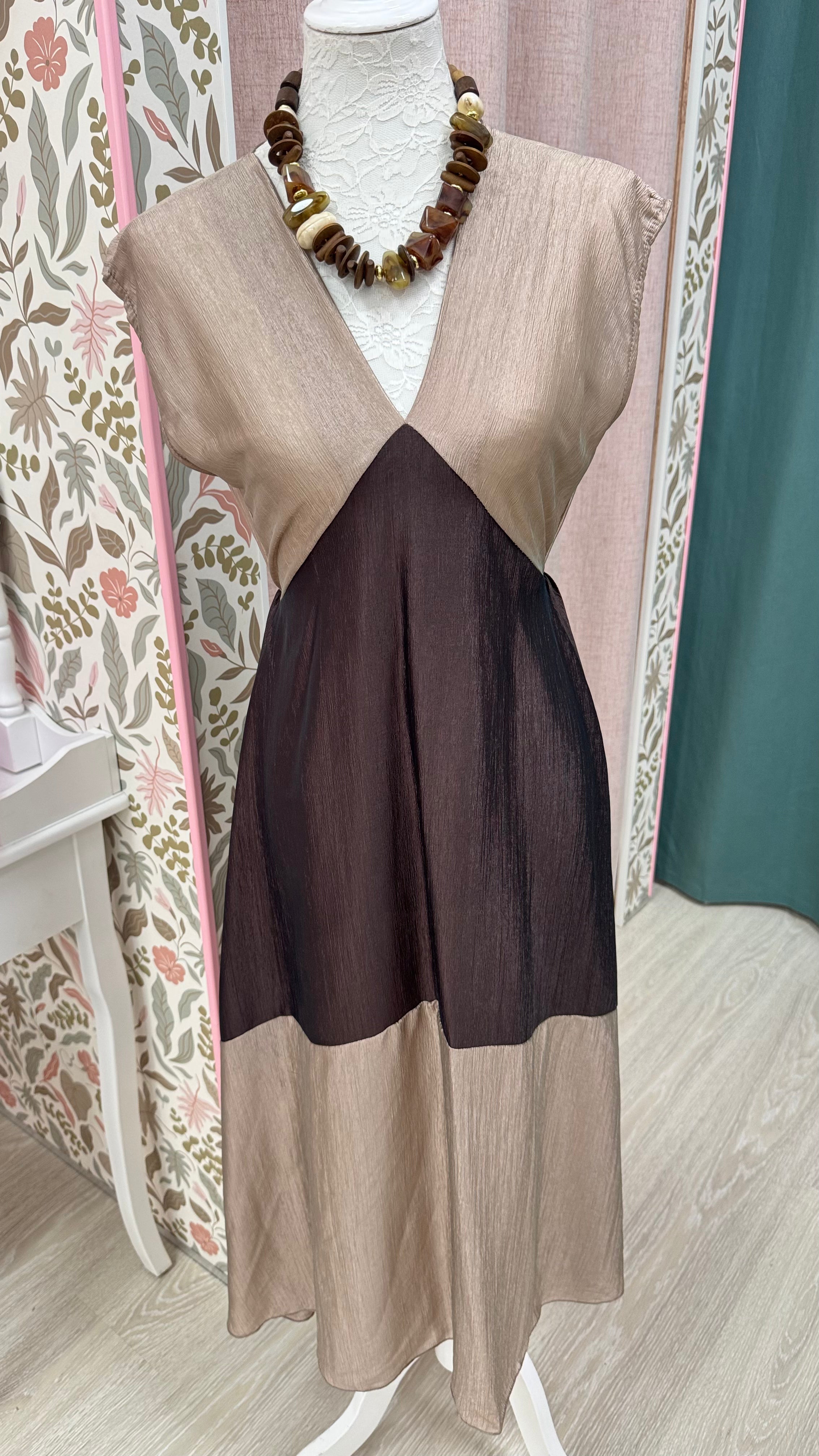 VESTIDO BICOLOR