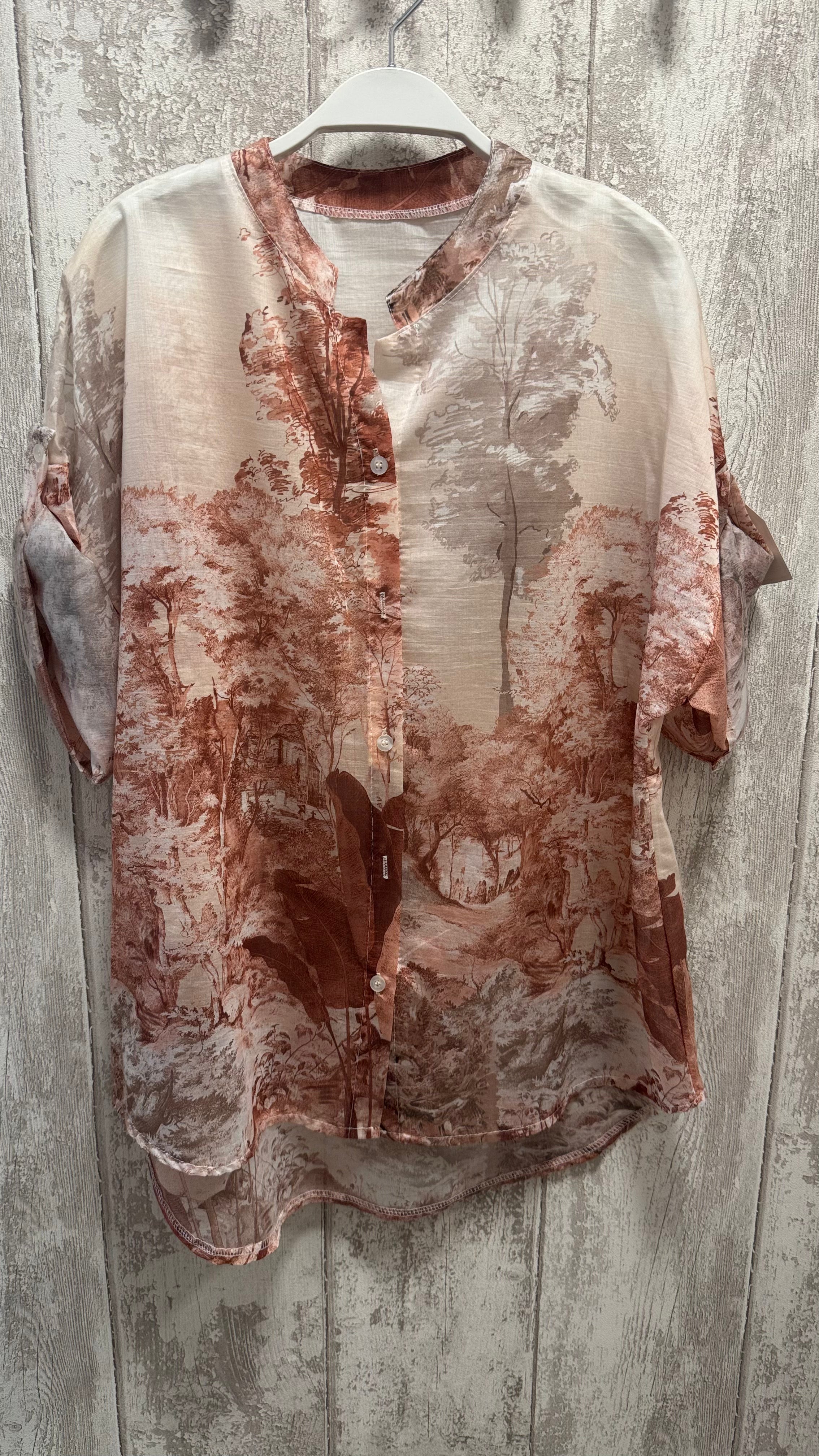 CAMISA FLUIDA ESTAMPADA