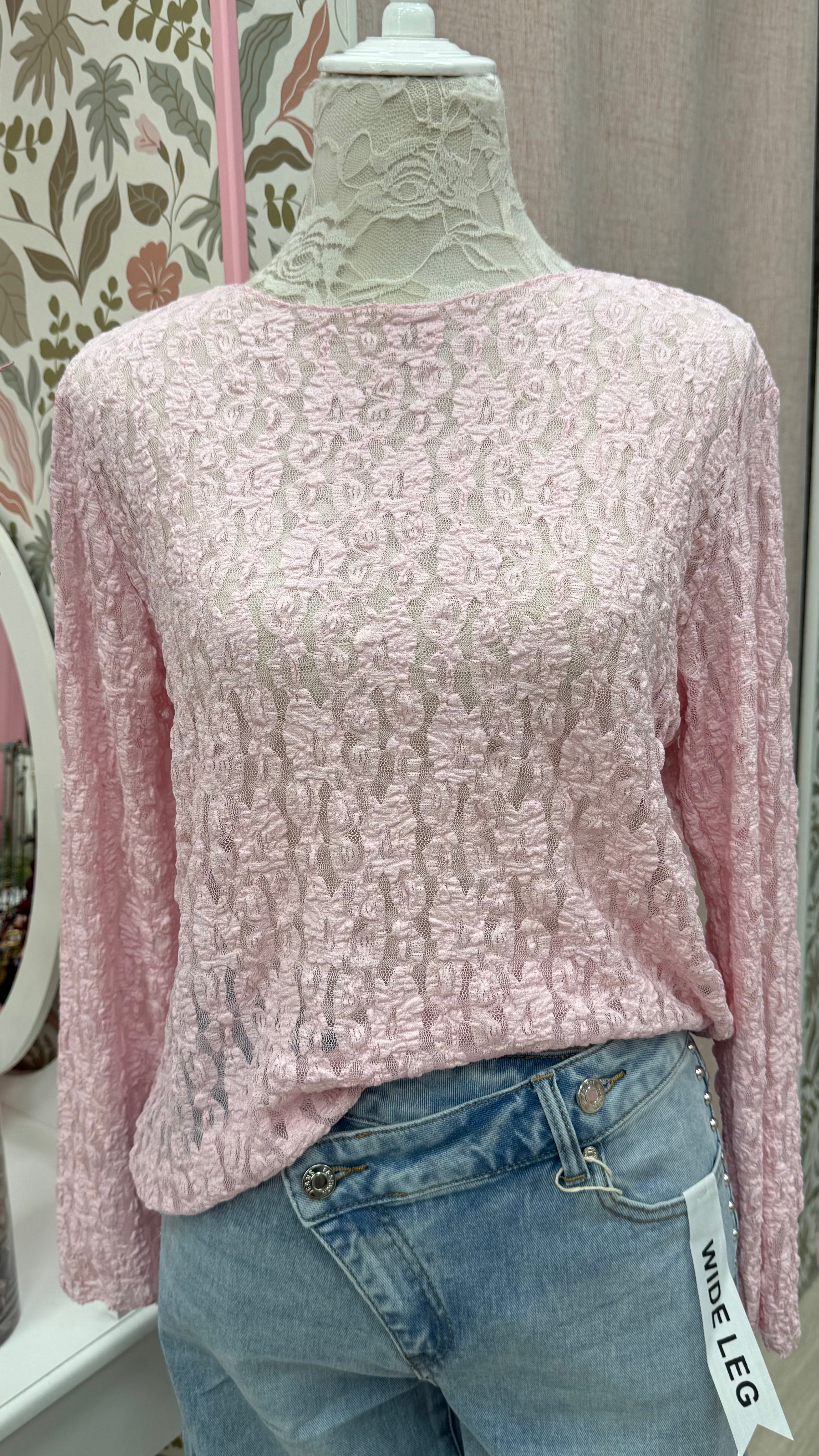 CAMISETA ENCAJE M/L
