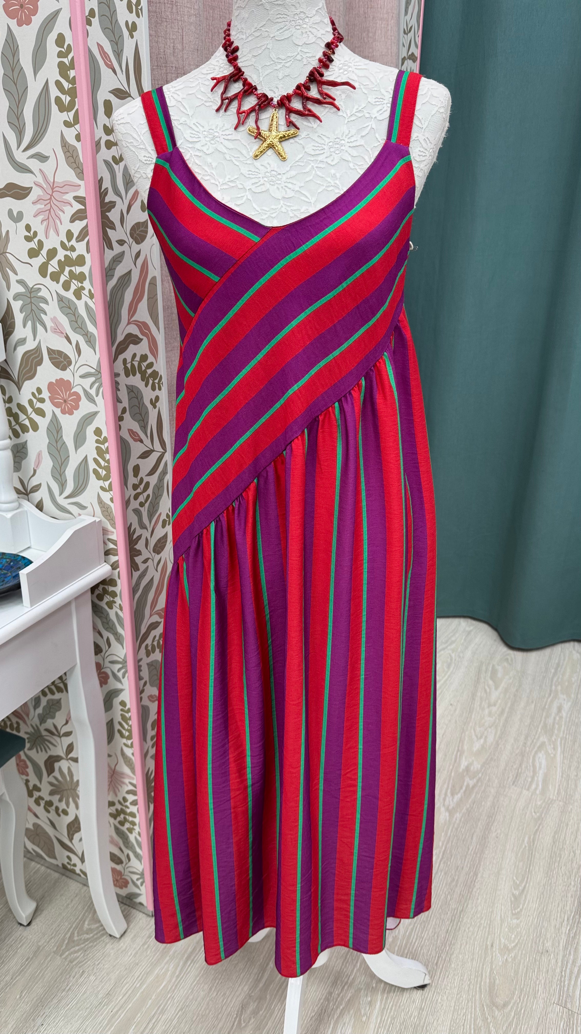 VESTIDO RAYAS TIRANTES