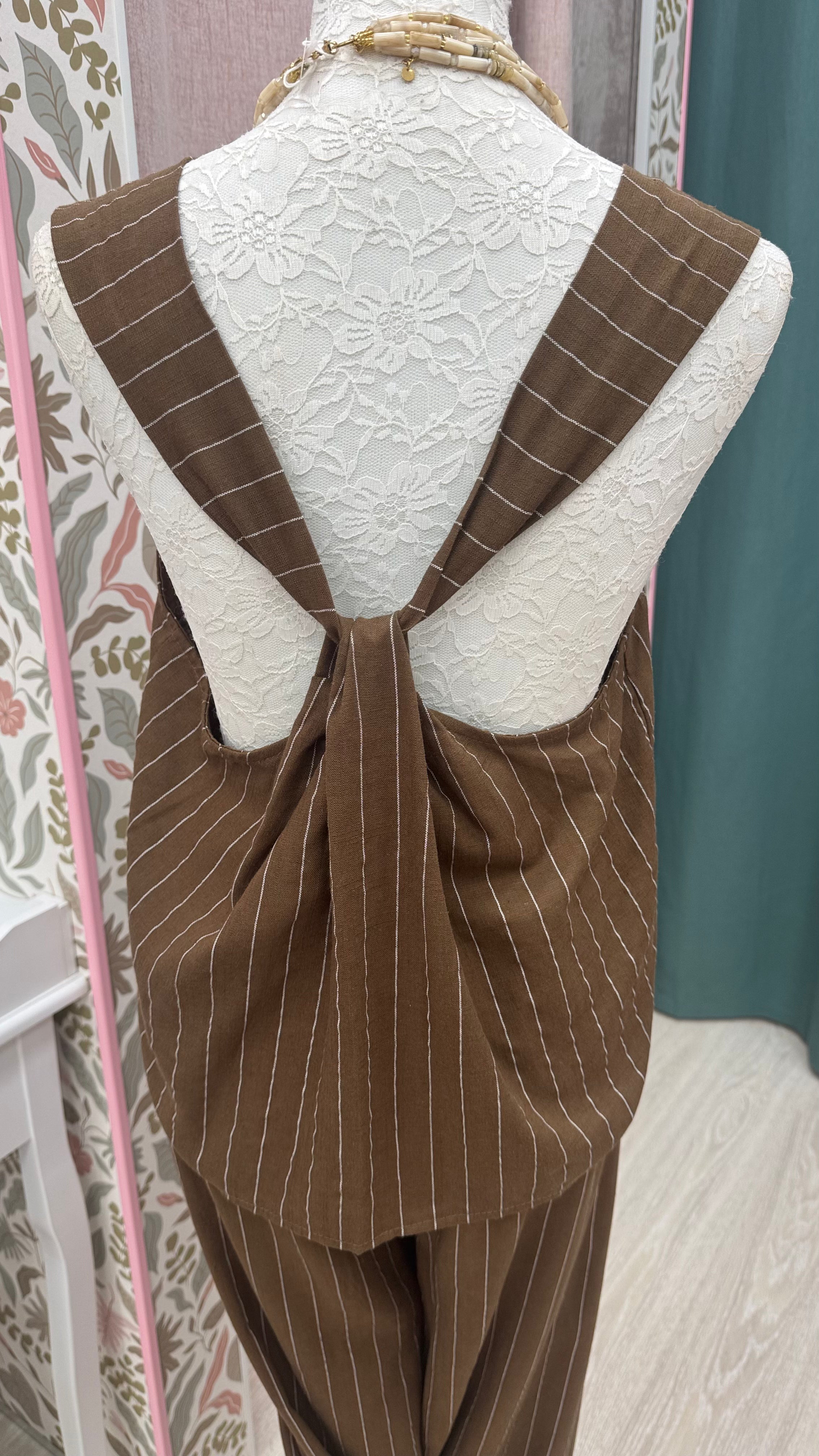 CONJUNTO RAYAS MARRÓN