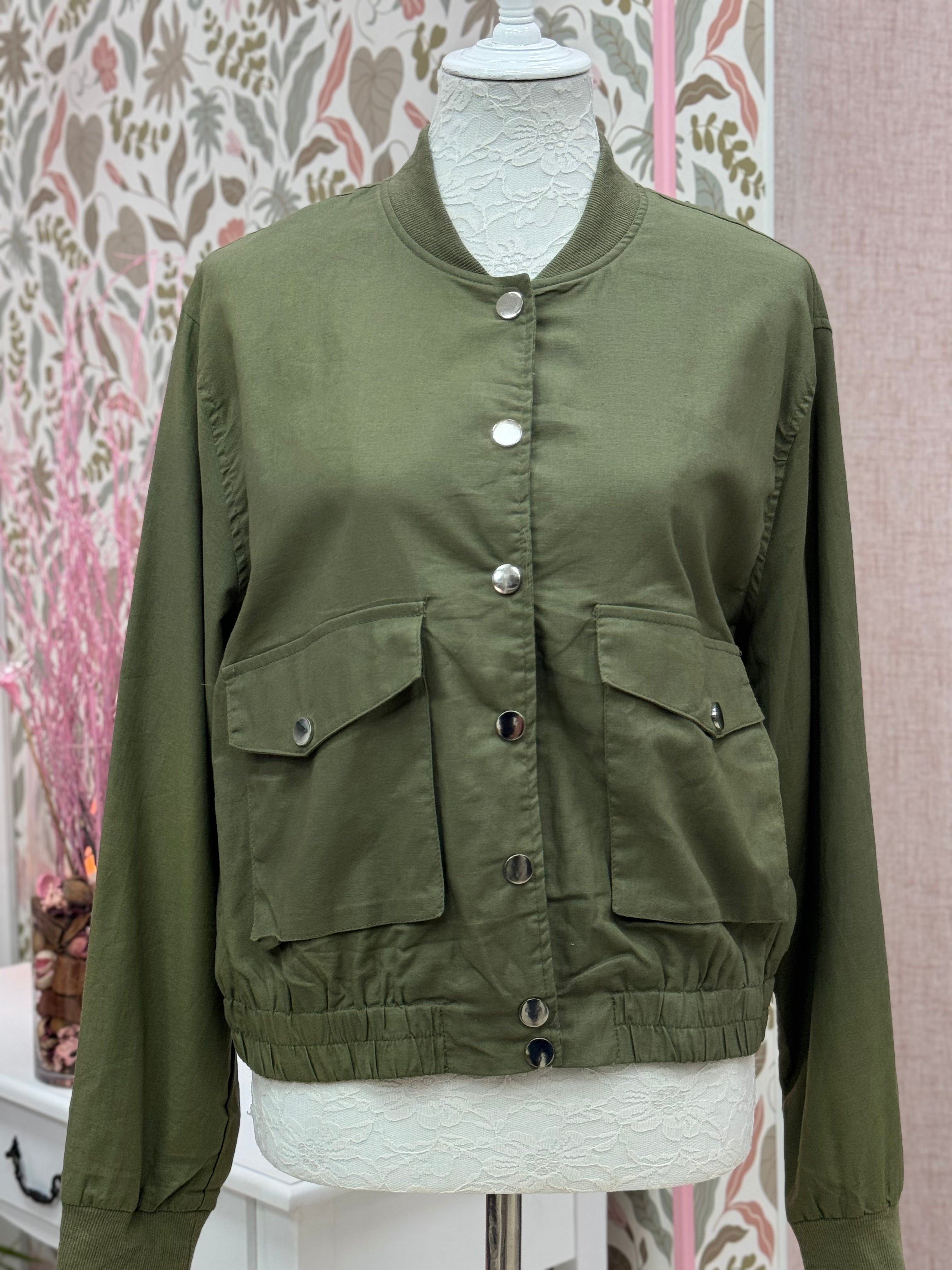 BOMBER LISA VERDE MILITAR
