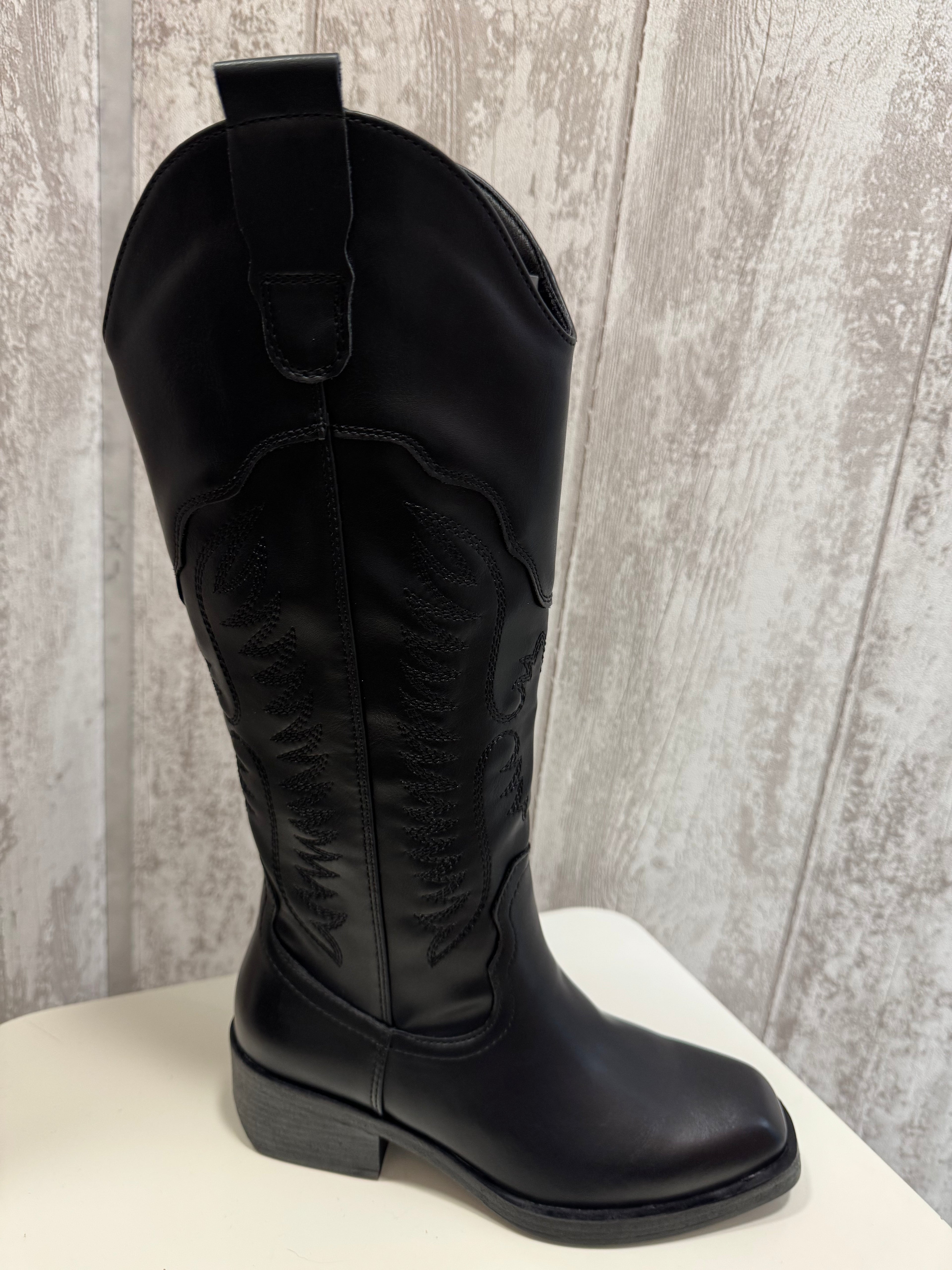 BOTAS ALTAS COWBOY NEGRAS